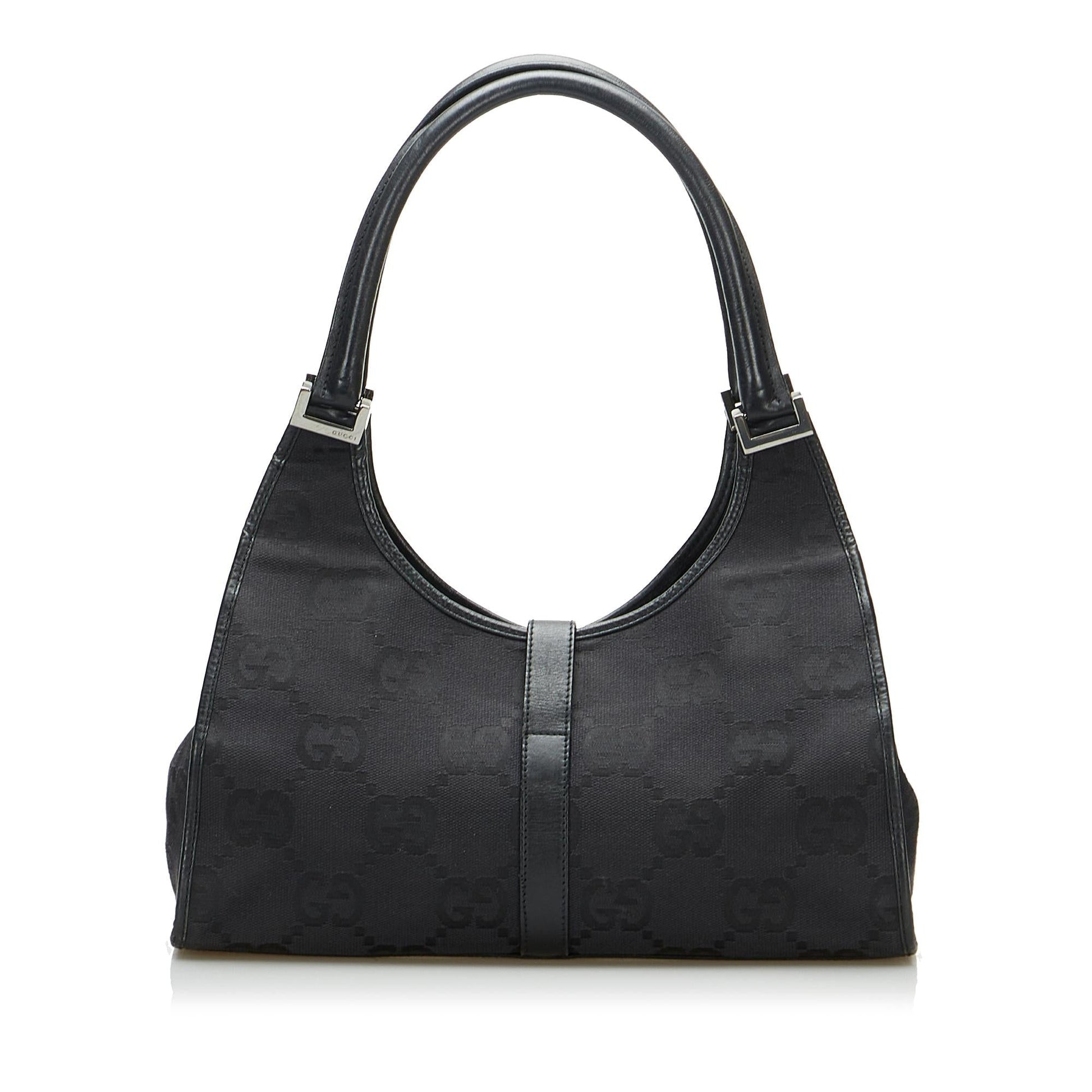Gucci GG Bardot SHG-xoRzQP Canvas Black Shoulder Bag