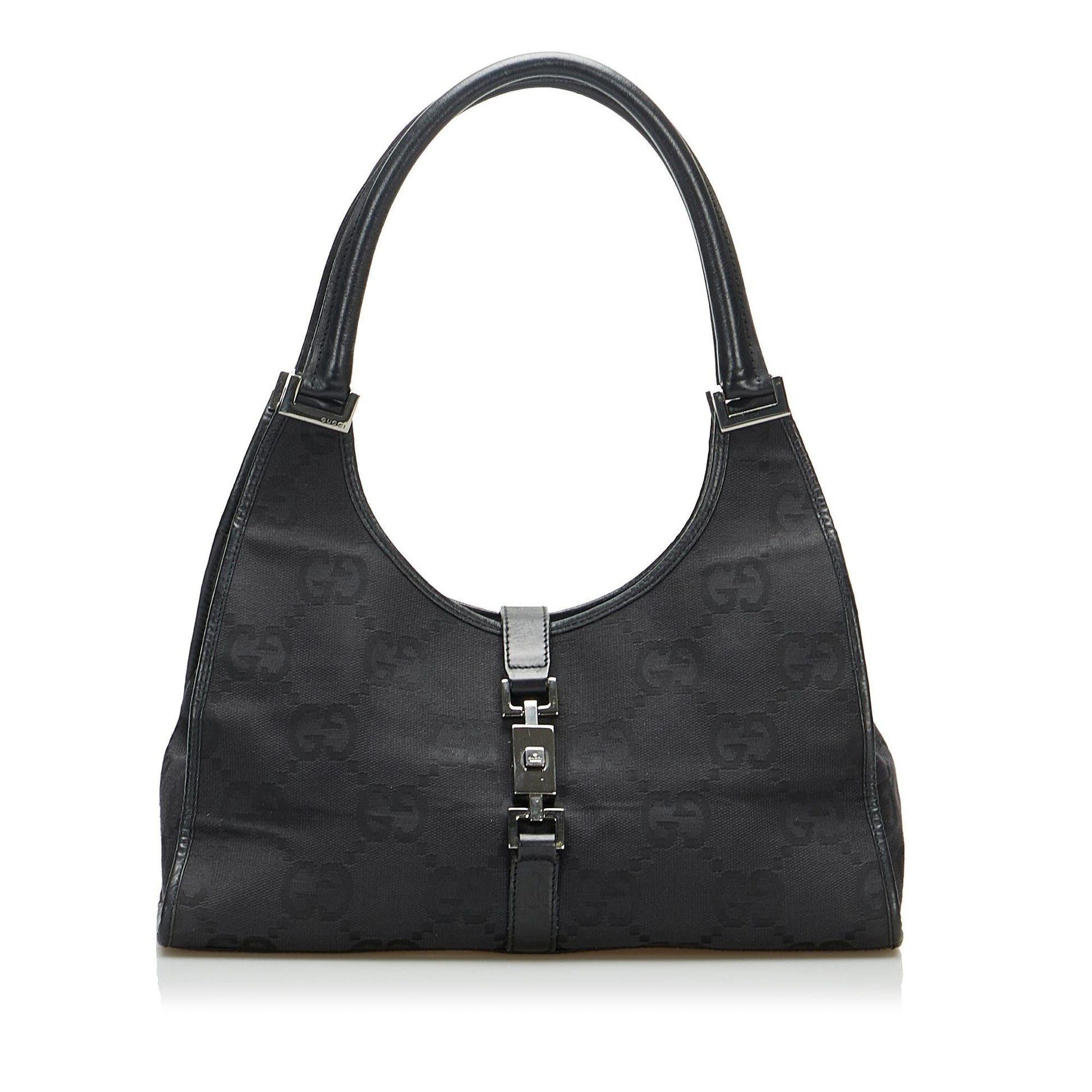 Gucci GG Bardot SHG-xoRzQP Canvas Black Shoulder Bag