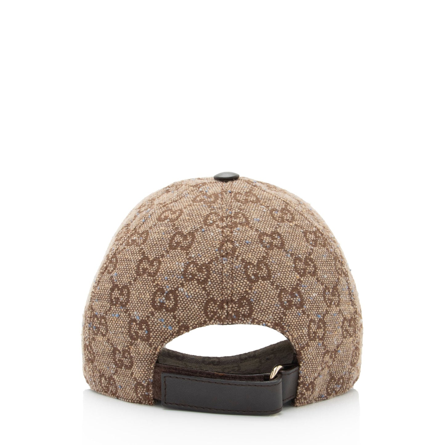 Gucci GG Baseball Hat - Size Leather Canvas Brown Beige Handbag