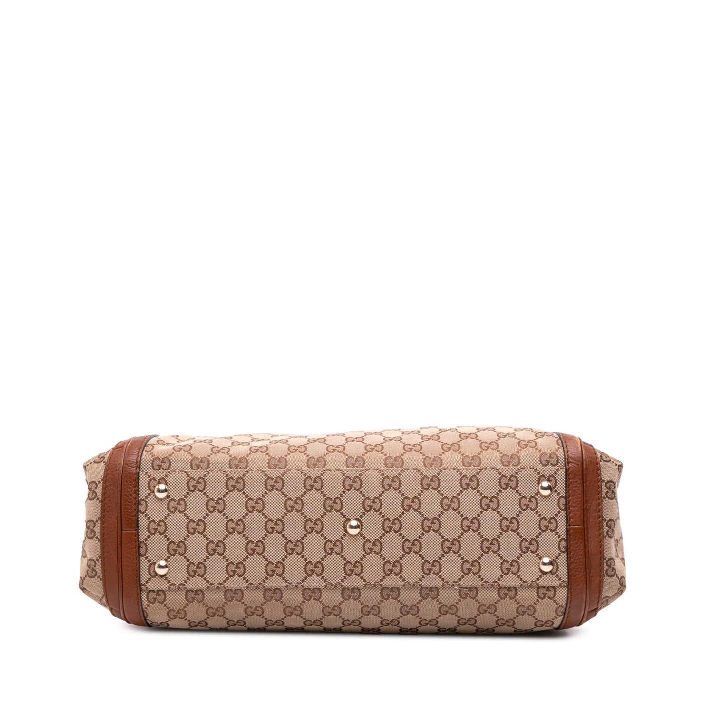 Gucci GG Bella Canvas Calf Brown Satchel Bag