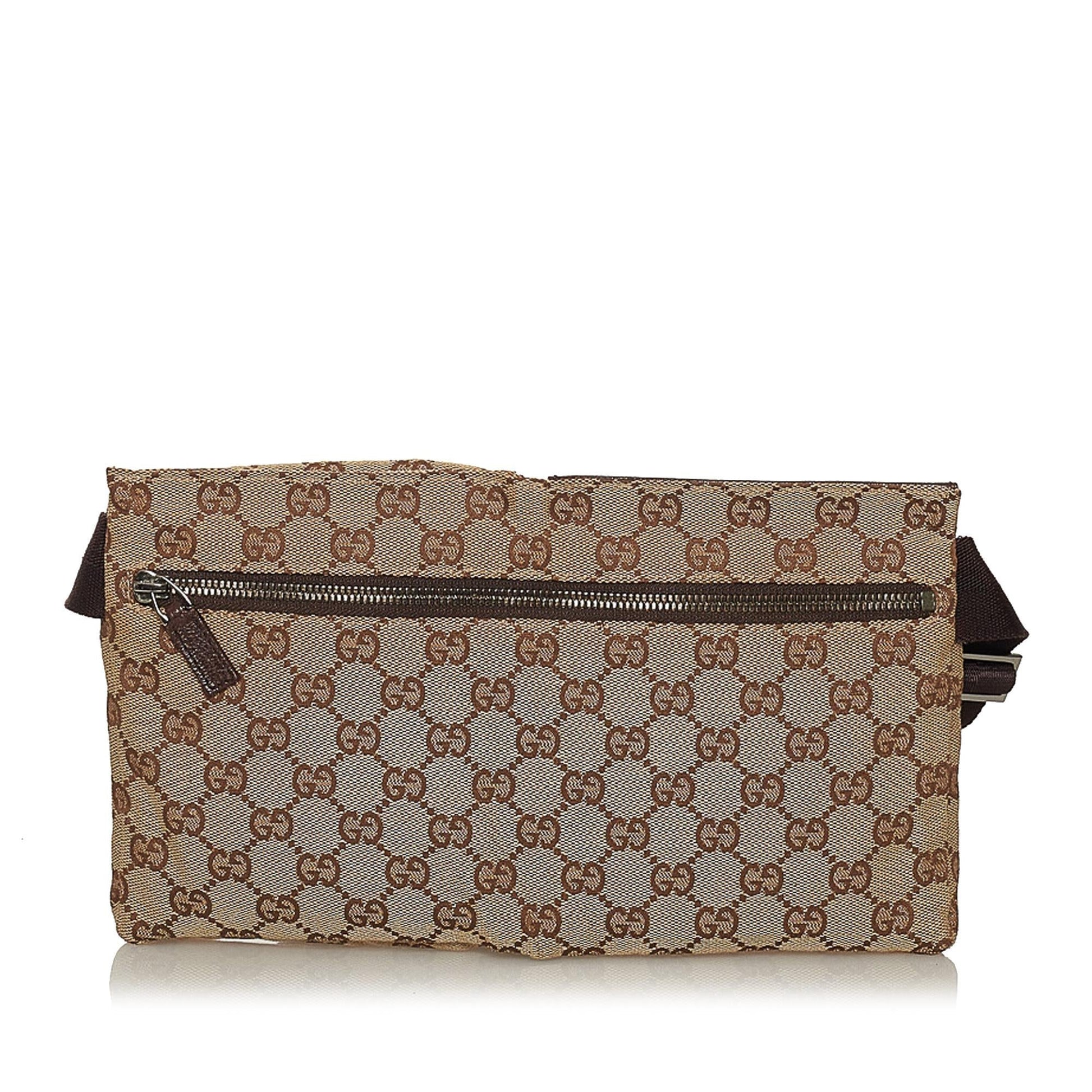 Gucci GG Belt SHG Canvas Brown Accessory 5
