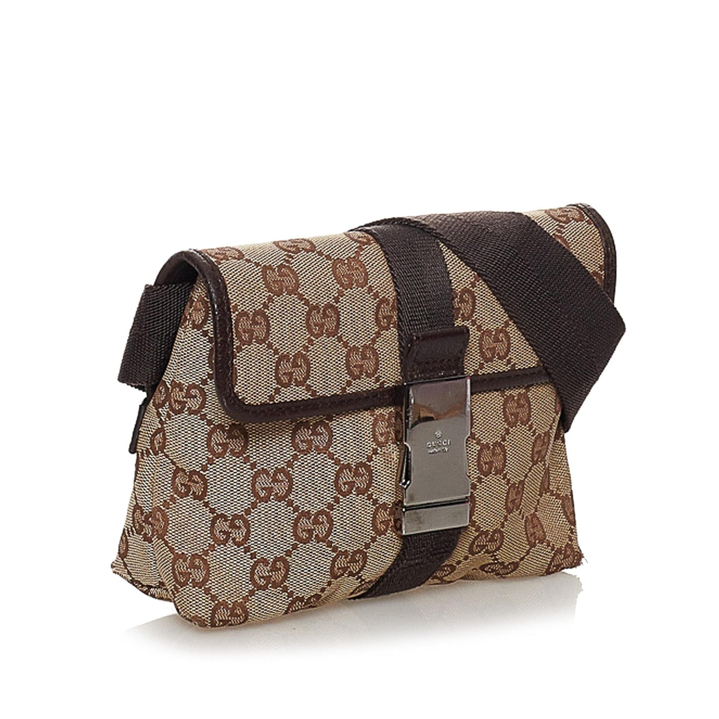 Gucci GG Belt SHG Canvas Brown Accessory 8