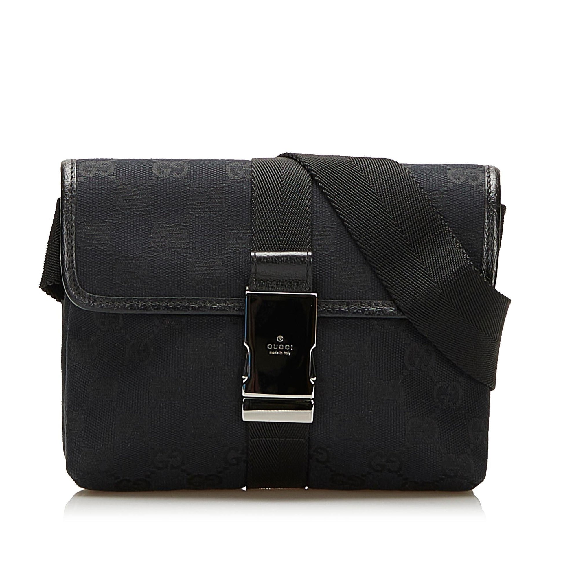 Gucci GG Belt SHG Canvas Black Accessory 4