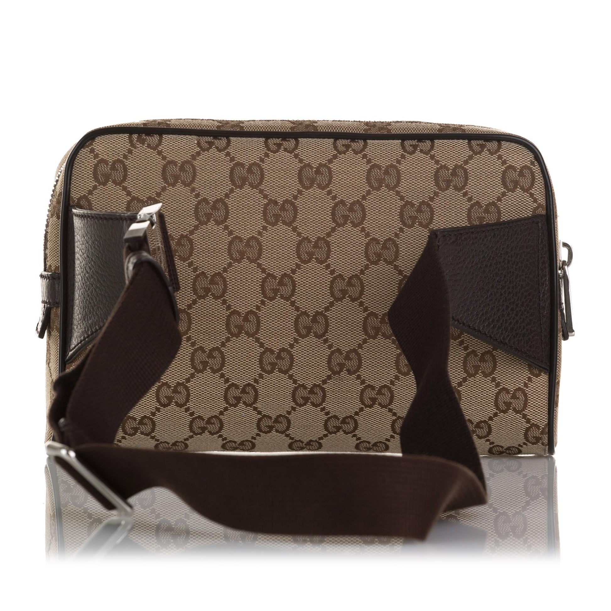 Gucci GG Belt SHG Canvas Brown Accessory 4