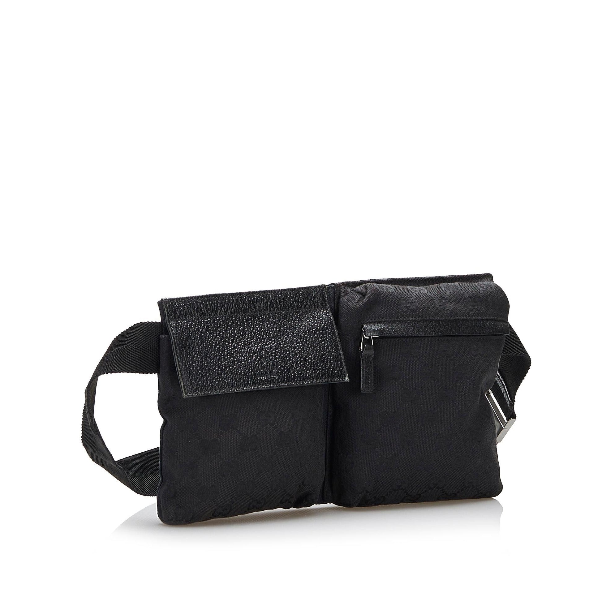 Gucci GG Belt SHG Canvas Black Accessory 5