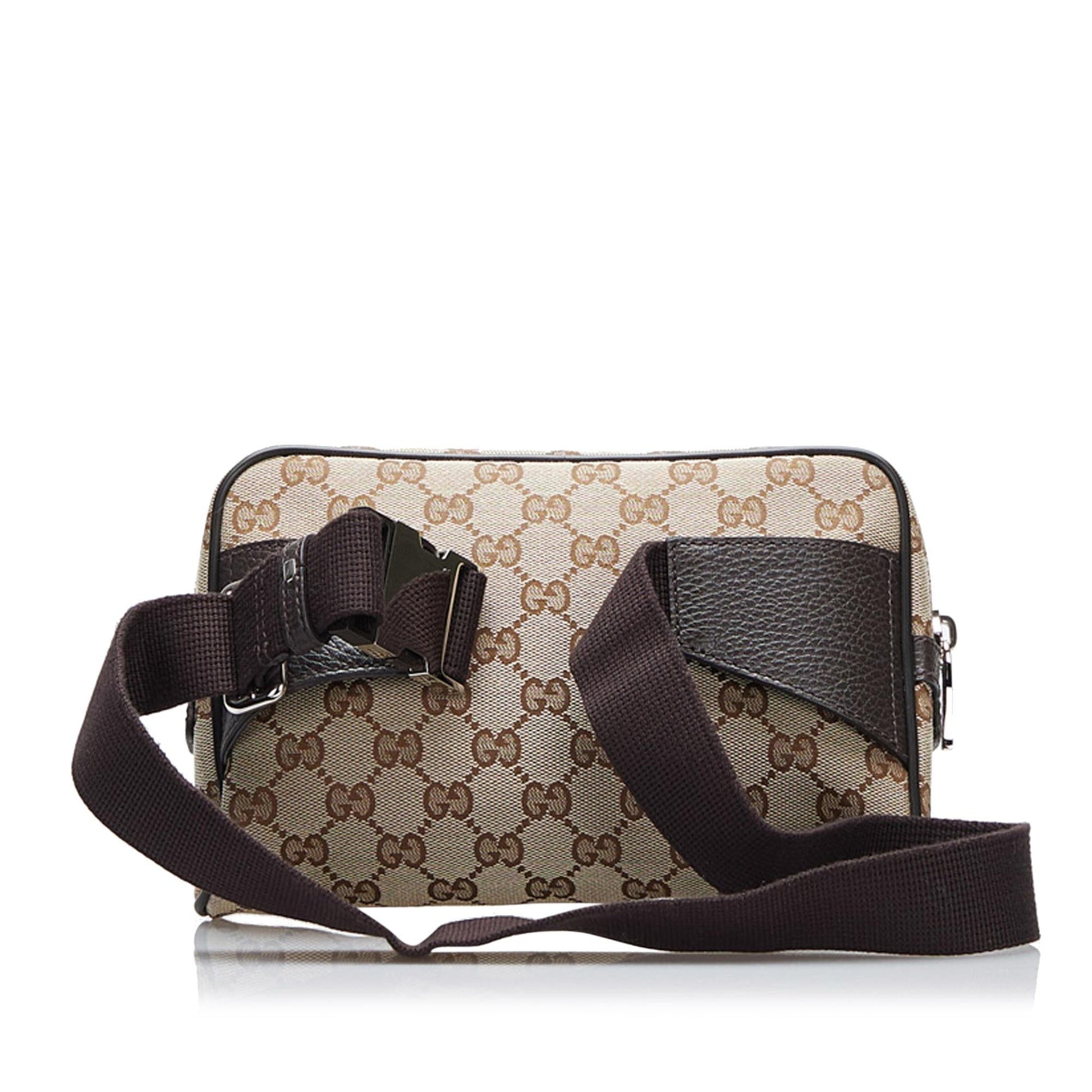 Gucci GG Belt SHG-H9XMy7 Canvas Brown Accessory