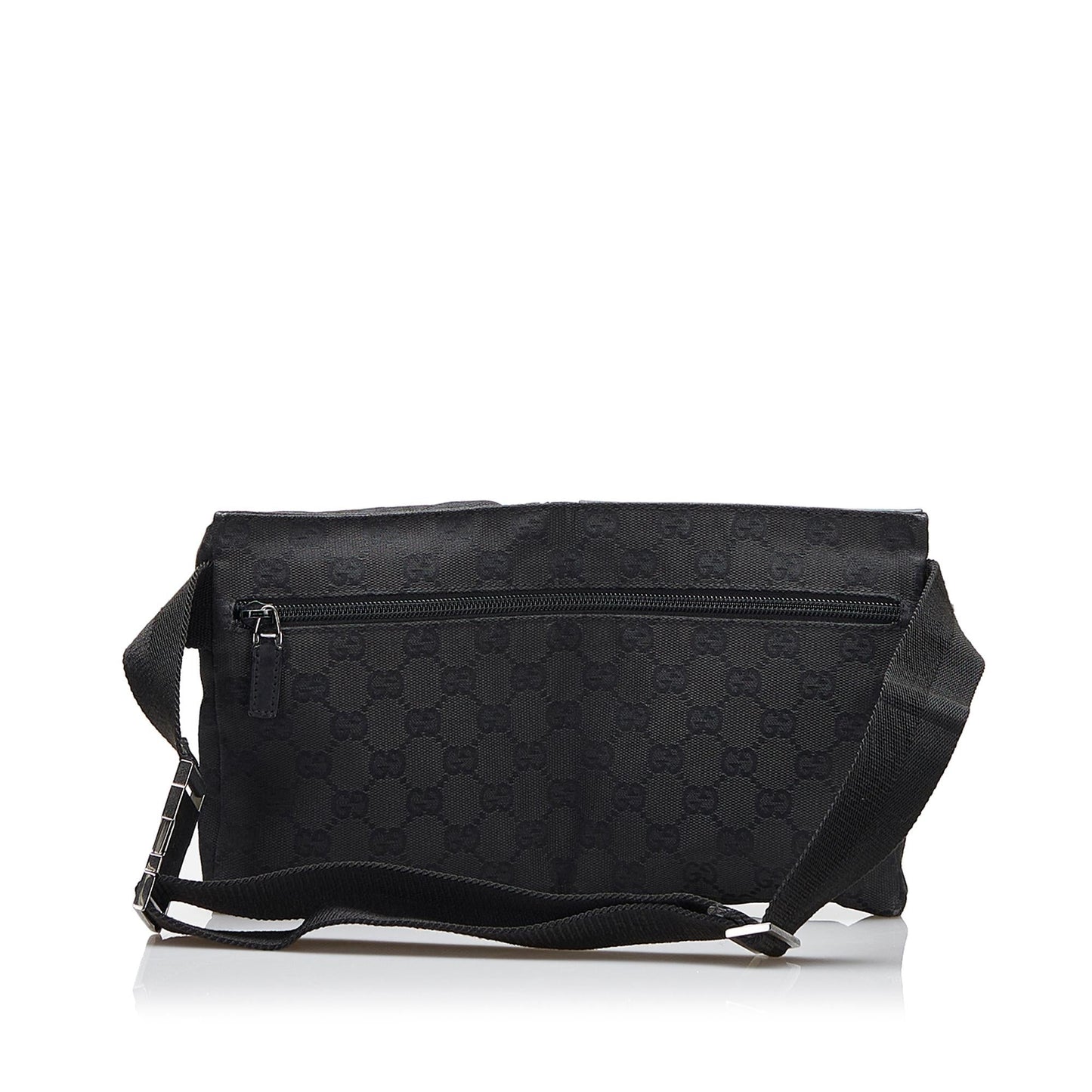 Gucci GG Belt SHG-Pvi0rA Canvas Calf Black Accessory