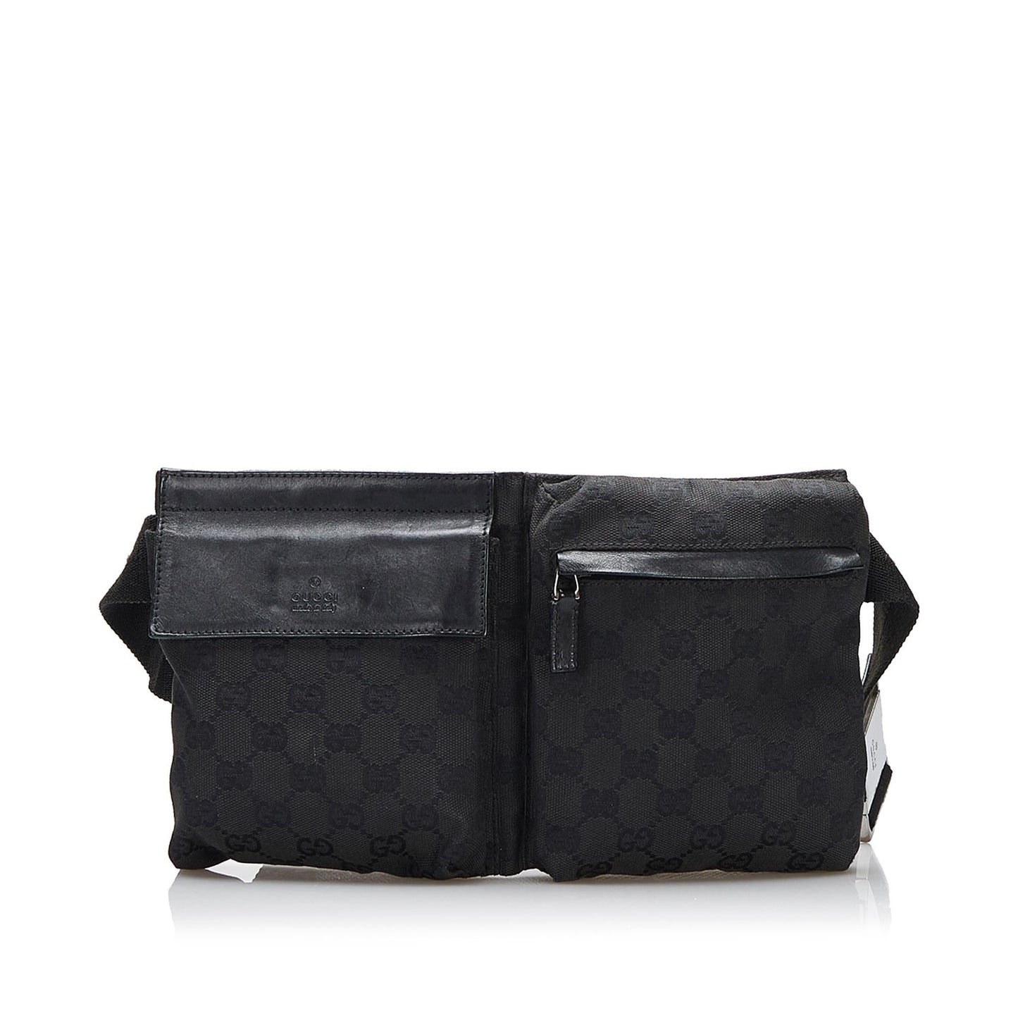 Gucci GG Belt SHG-Pvi0rA Canvas Calf Black Accessory