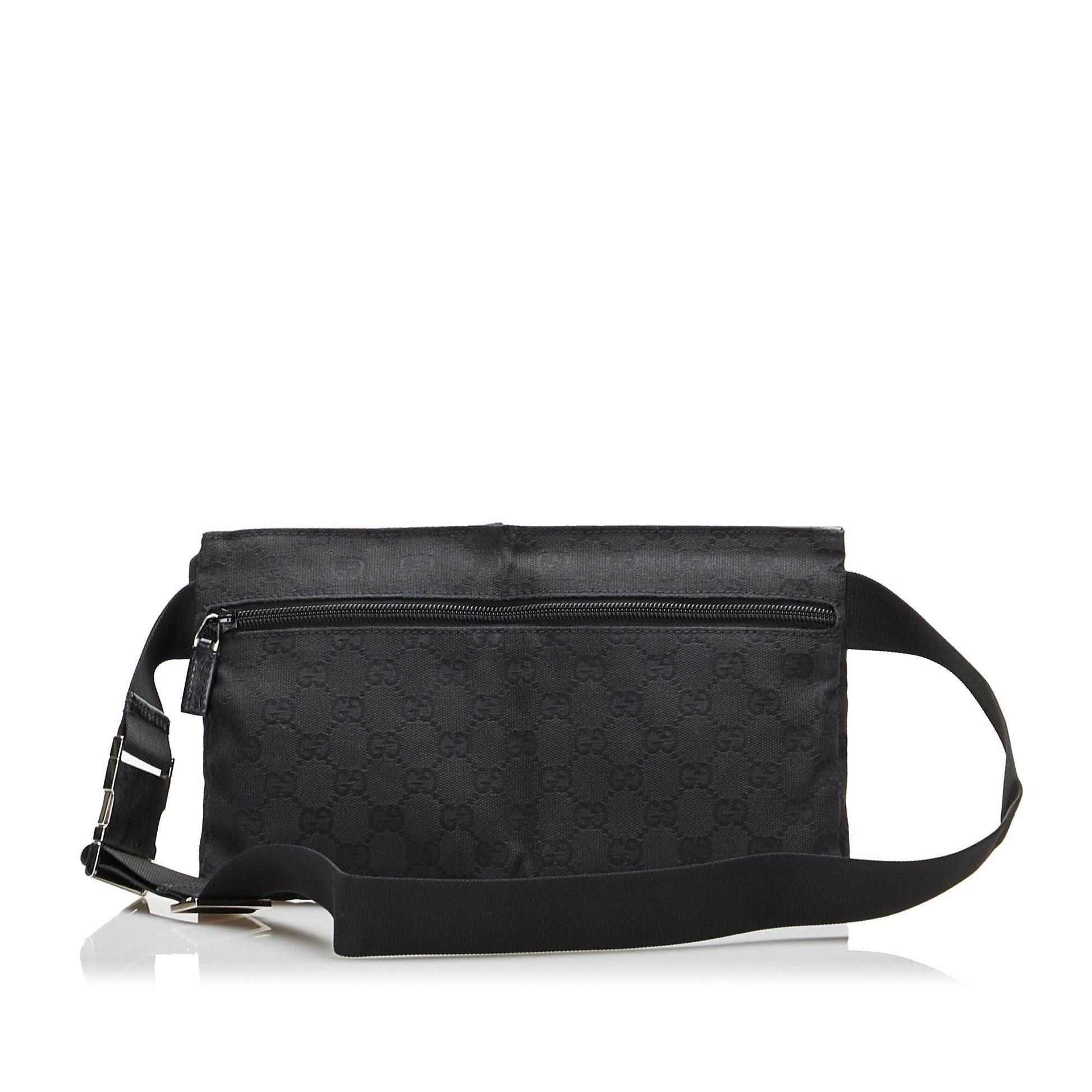 Gucci GG Belt SHG-3PiMQY Canvas Black Accessory