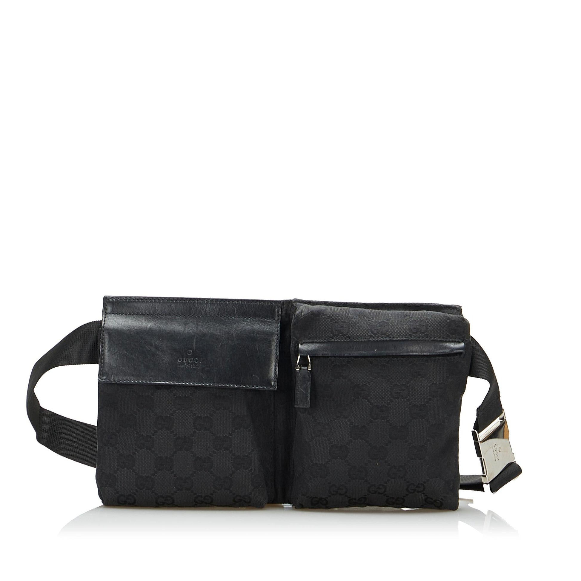 Gucci GG Belt SHG-3PiMQY Canvas Black Accessory