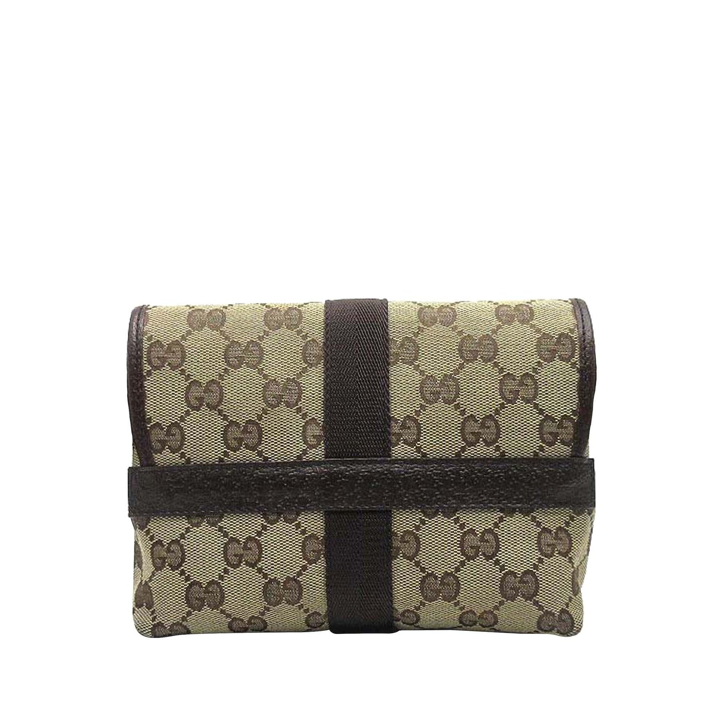 Gucci GG Belt SHG-9lofpC Canvas Calf Brown Accessory