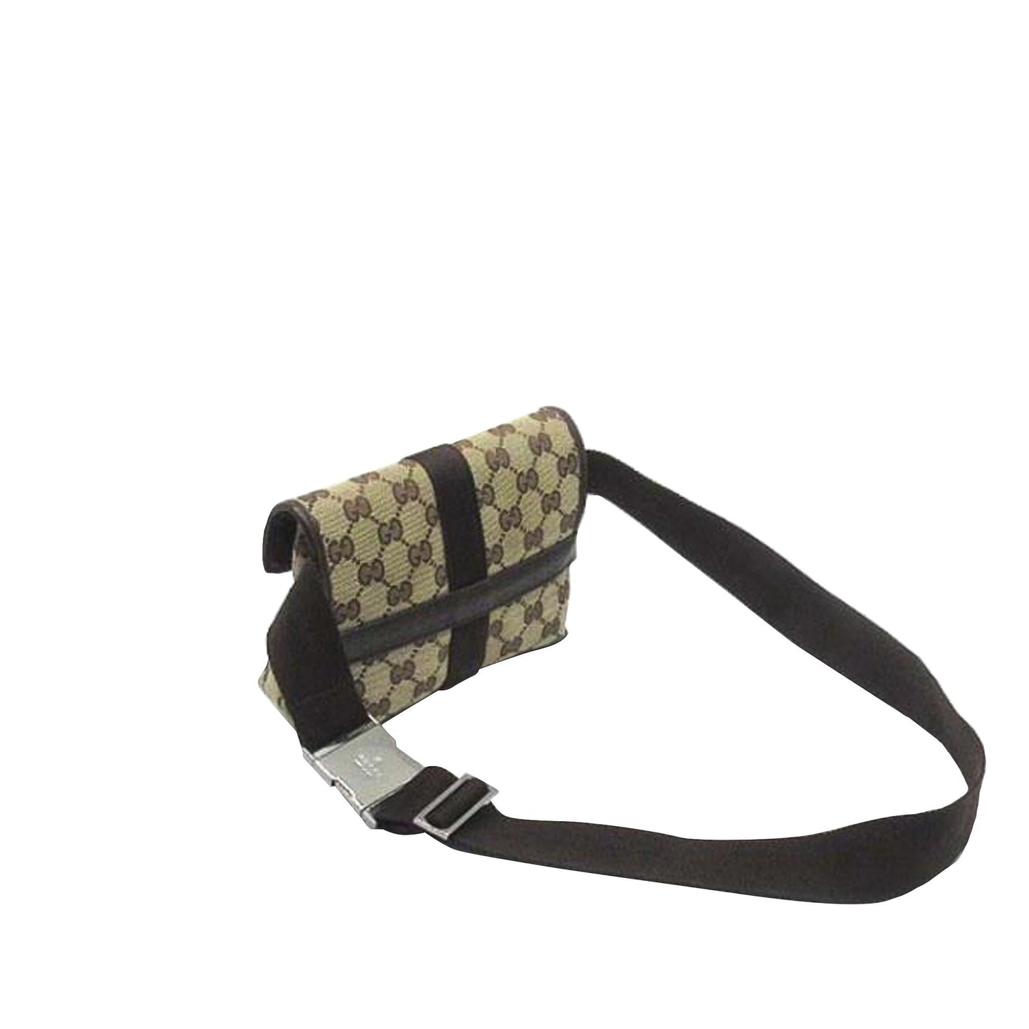 Gucci GG Belt SHG-9lofpC Canvas Calf Brown Accessory