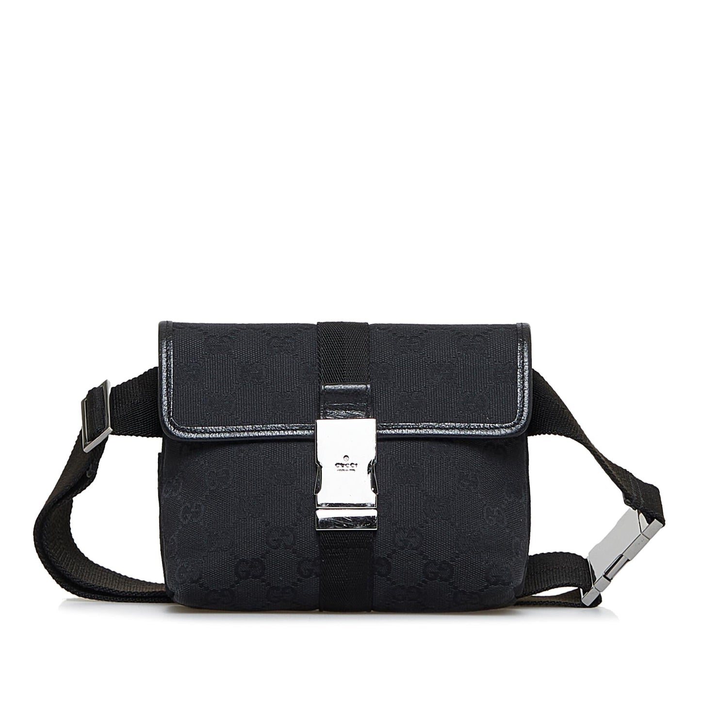 Gucci GG Belt SHG-bhHc1K Canvas Calf Black Accessory
