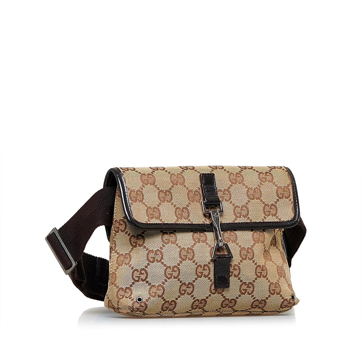 Gucci GG Belt SHG-ttXpFV Canvas Brown Accessory