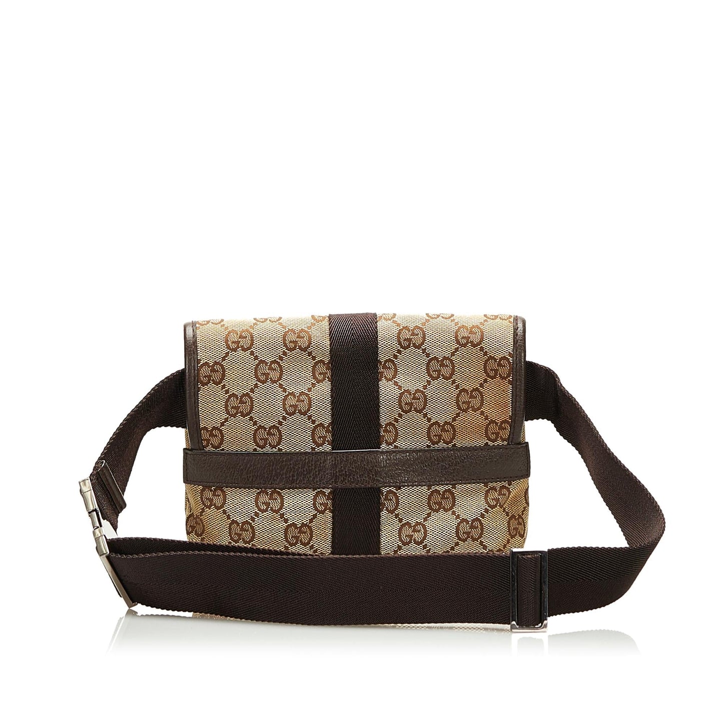 Gucci GG Belt SHG-IG0osS Canvas Brown Accessory
