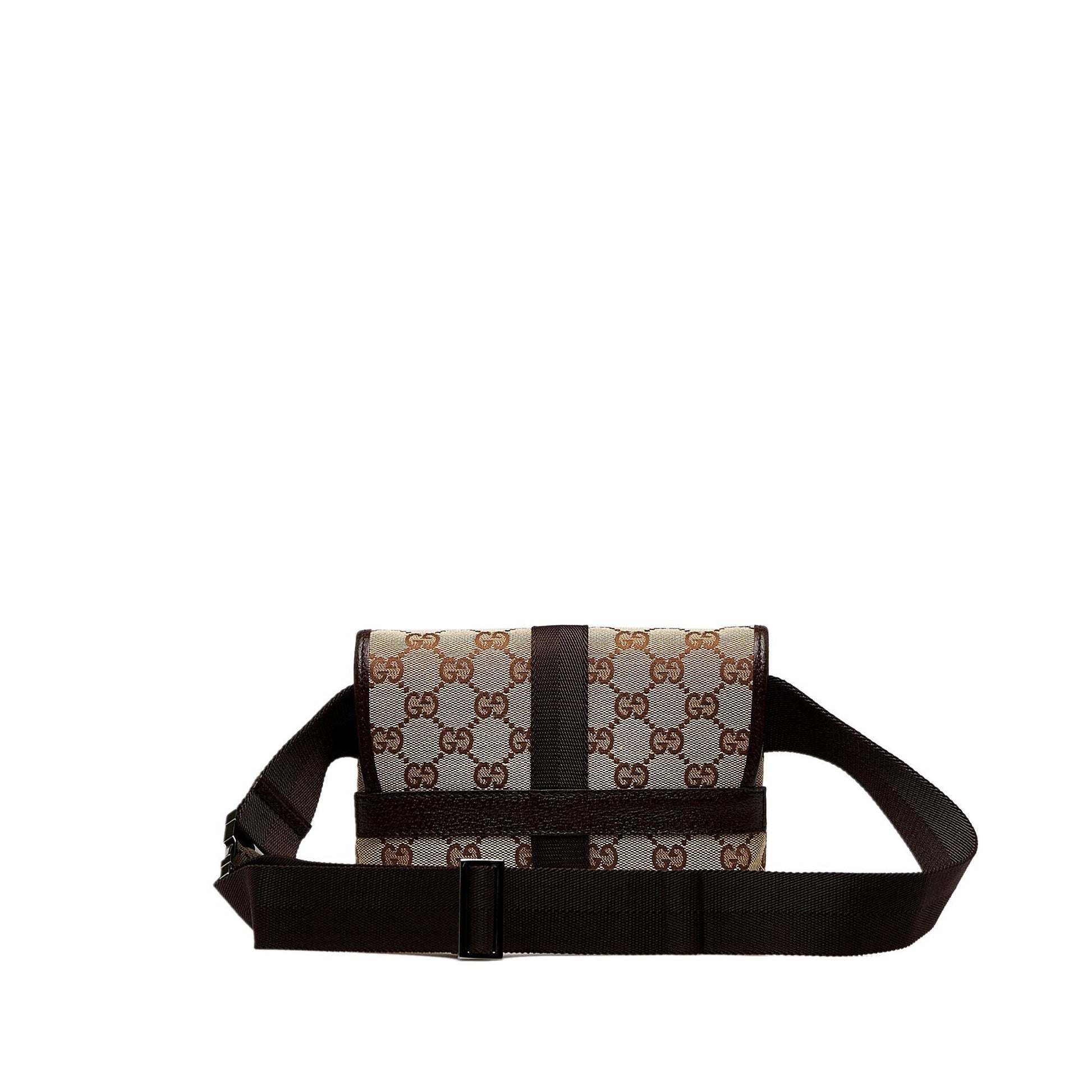 Gucci GG Belt SHG-yK3qg9 Canvas Brown Accessory