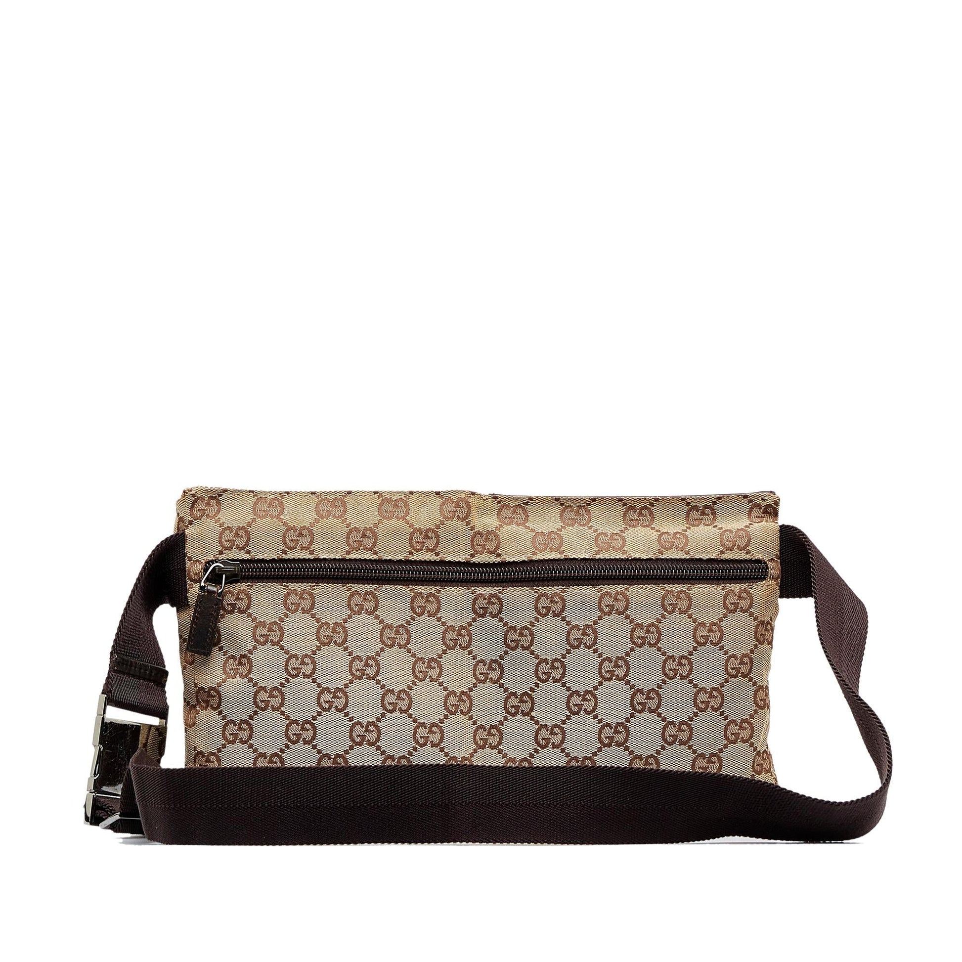 Gucci GG Belt SHG-f7z2QI Canvas Brown Accessory