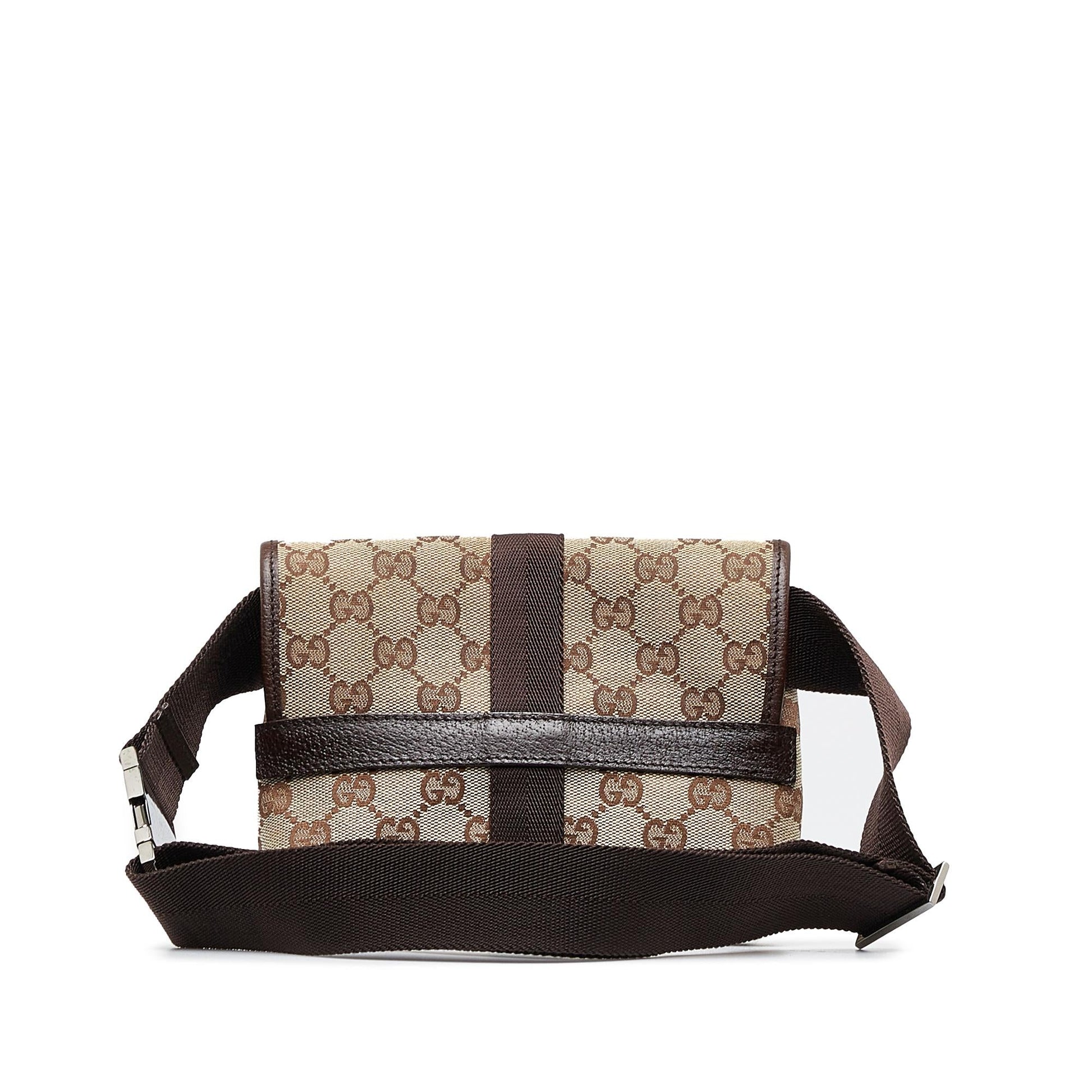 Gucci GG Belt SHG-cR2Tbh Canvas Brown Accessory