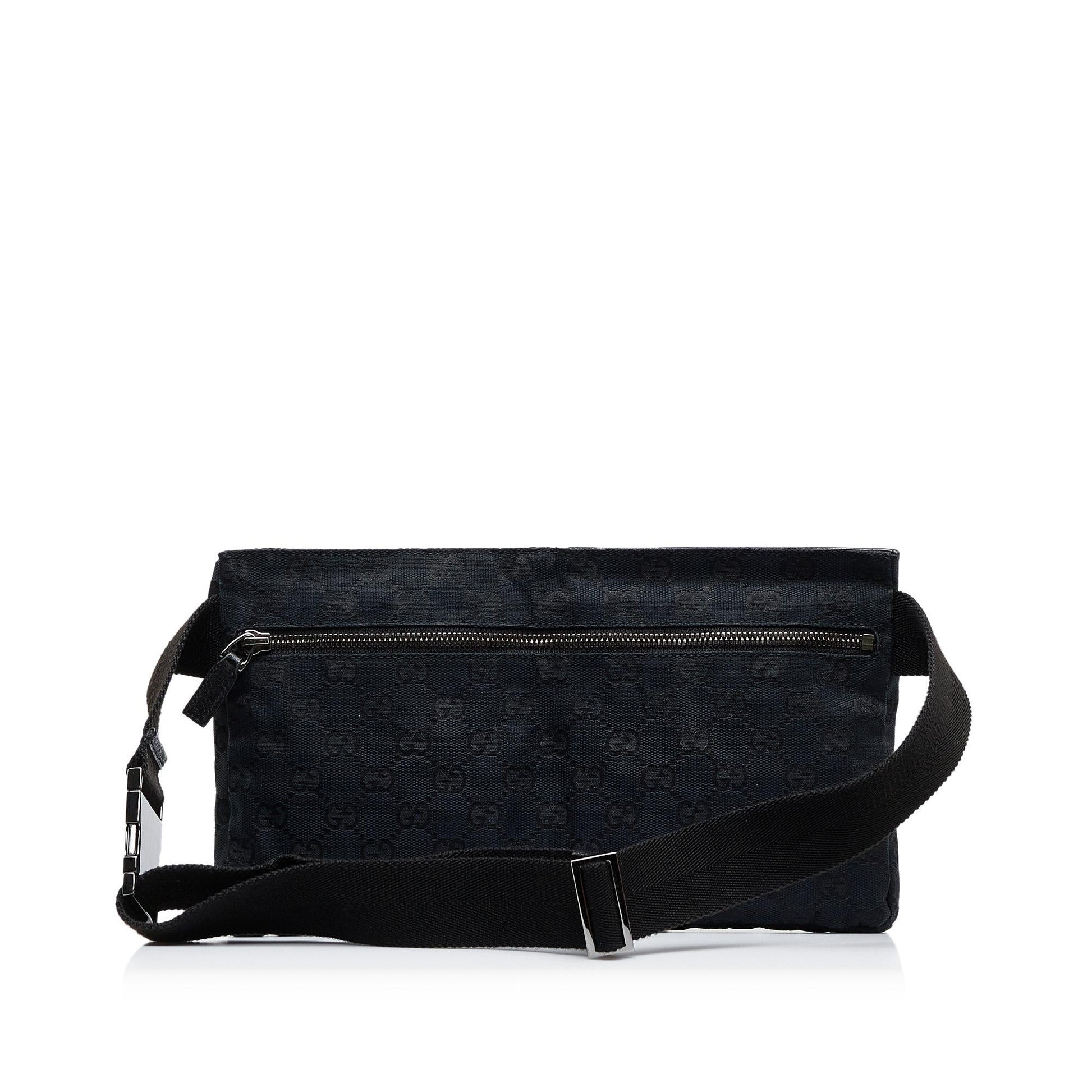 Gucci GG Belt SHG-cTUiHr Canvas Black Accessory