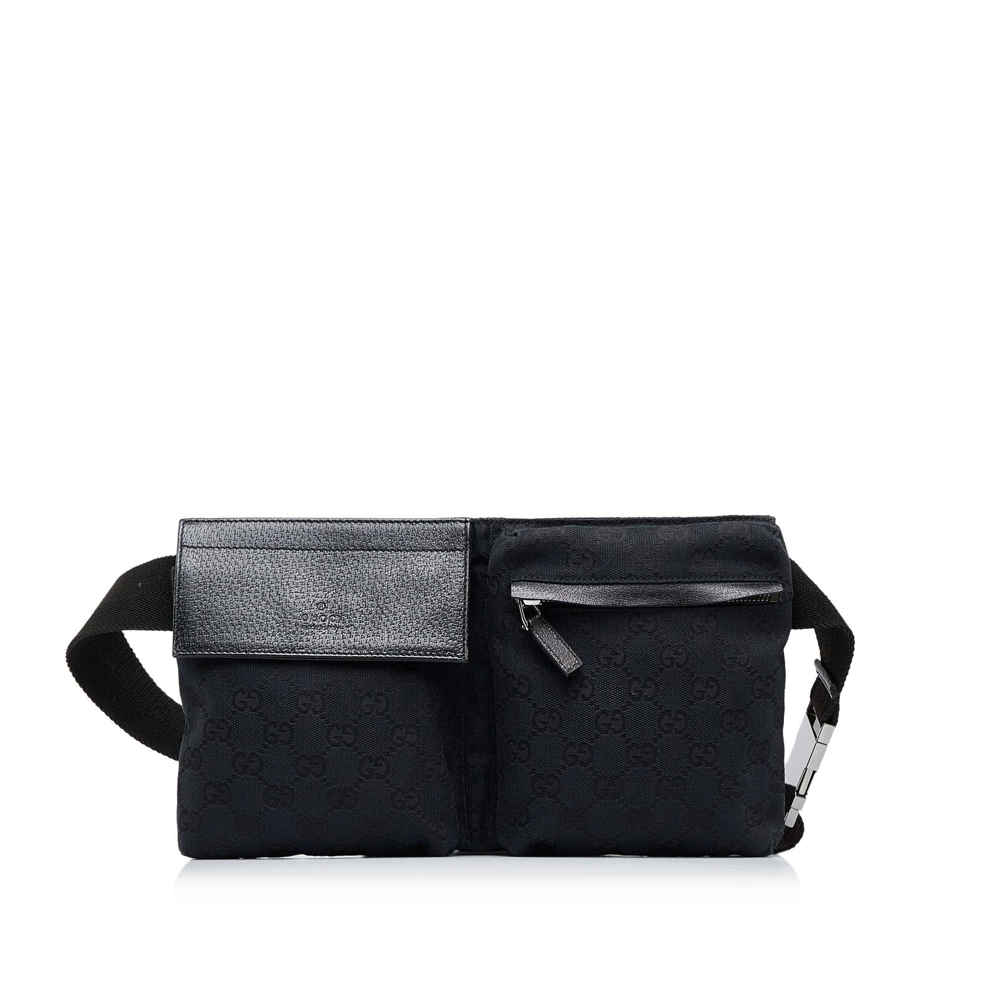 Gucci GG Belt SHG-cTUiHr Canvas Black Accessory