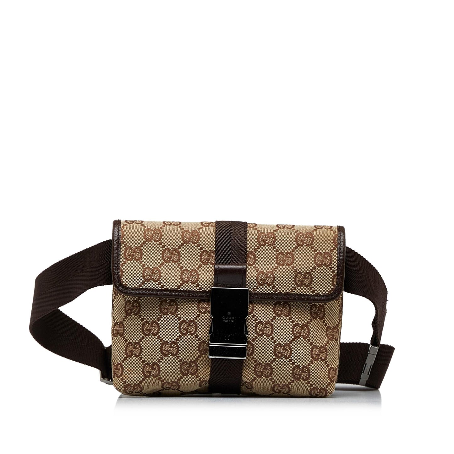 Gucci GG Belt SHG-6DiTZW Canvas Brown Accessory