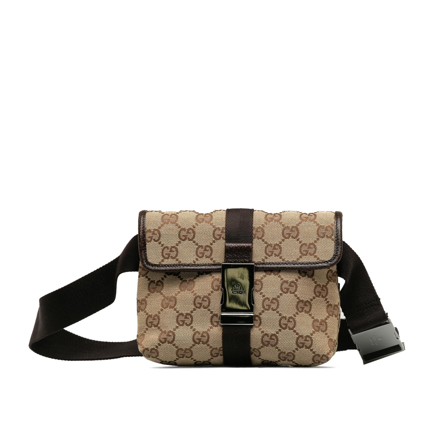 Gucci GG Belt SHG-3g0Ip3 Canvas Brown Accessory