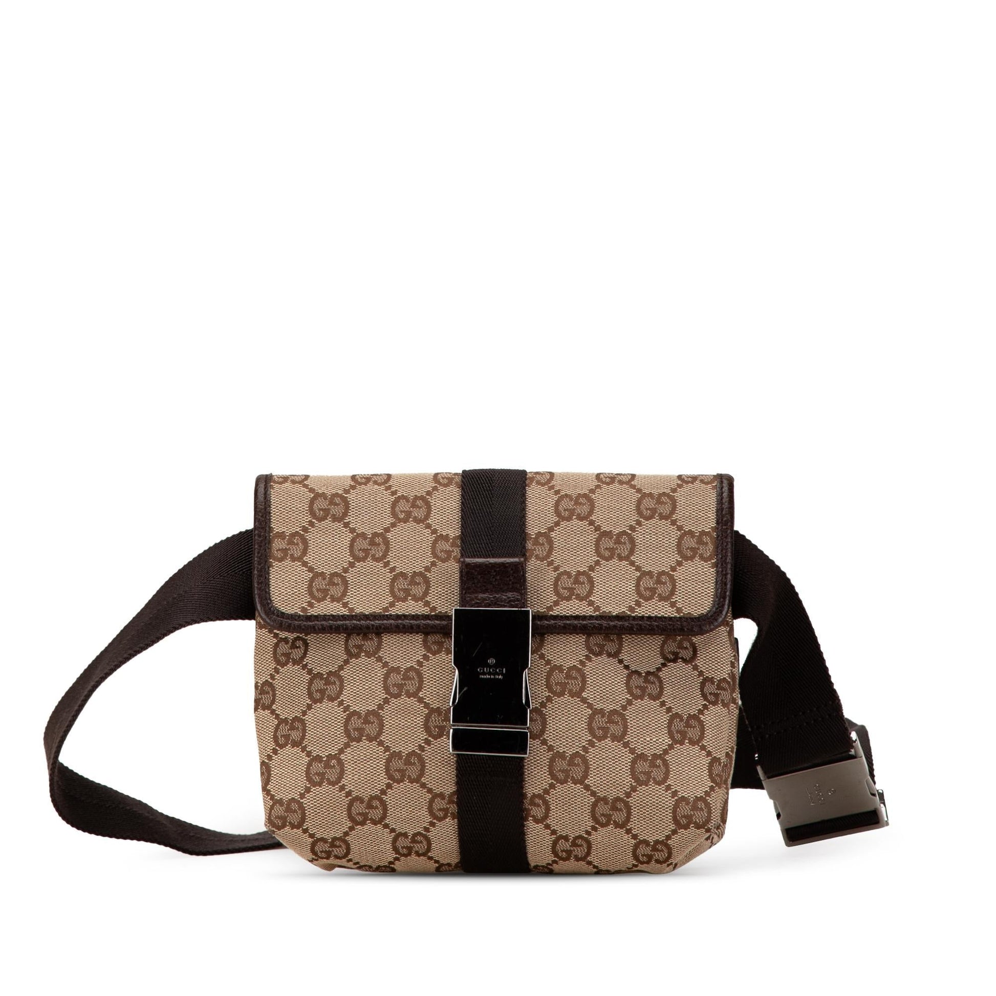 Gucci GG Belt SHG-6uYDX9 Canvas Brown Accessory