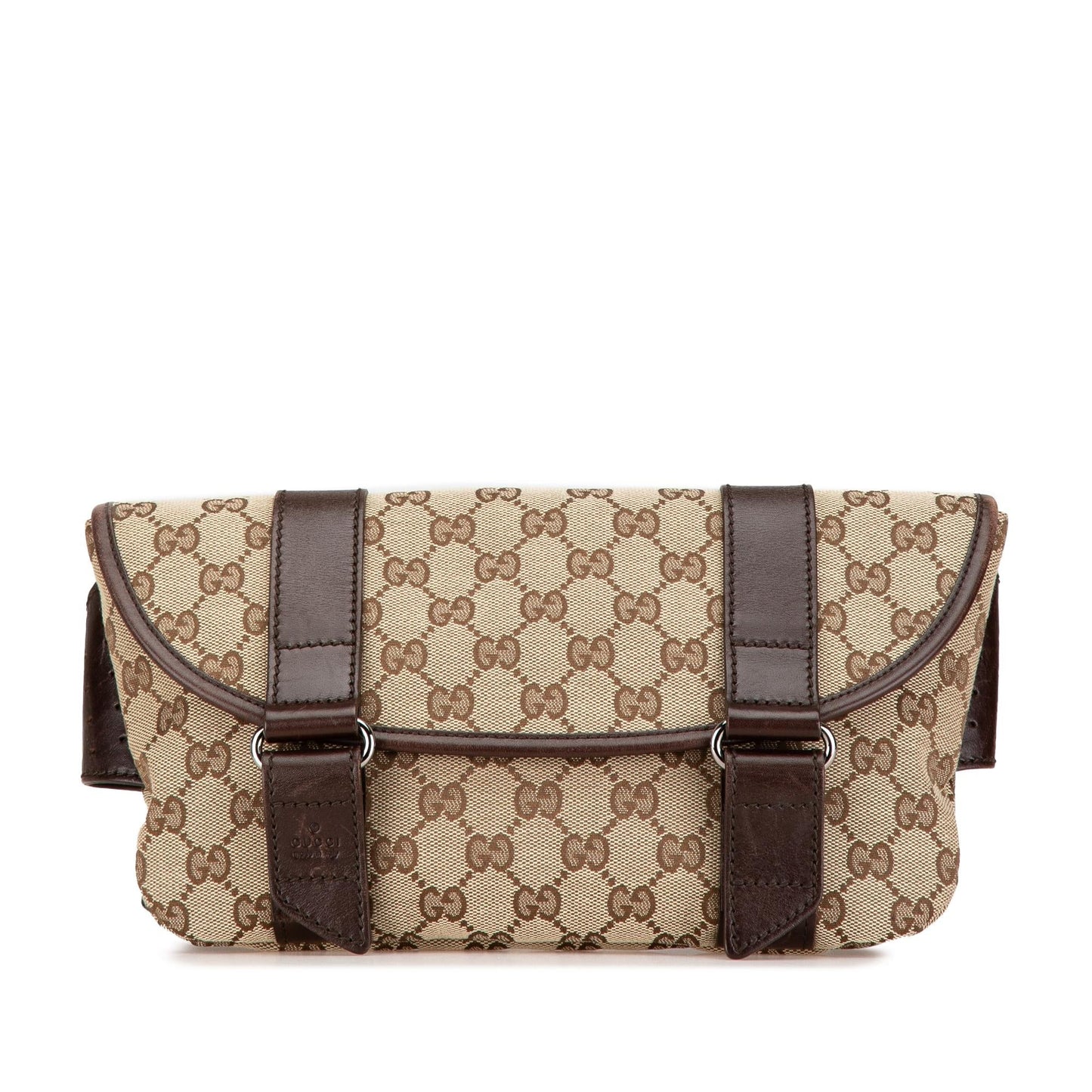 Gucci GG Belt SHG-11BTpY Canvas Calf Brown Accessory