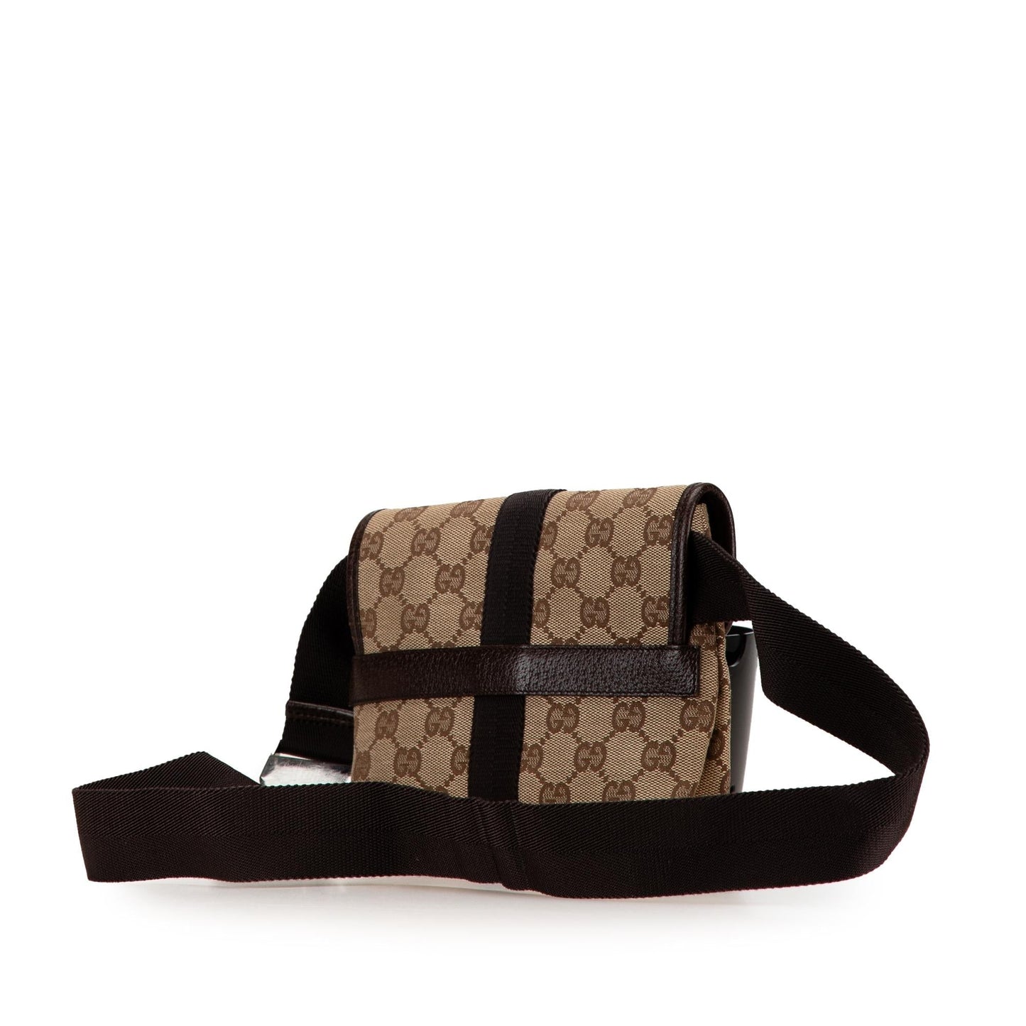 Gucci GG Belt SHG-sxzARj Canvas Calf Brown Accessory