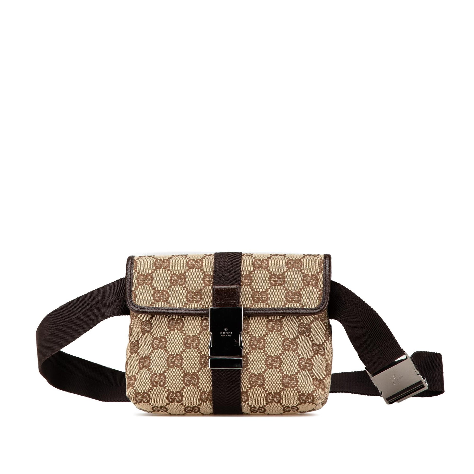Gucci GG Belt Canvas Brown Accessory Bag 2