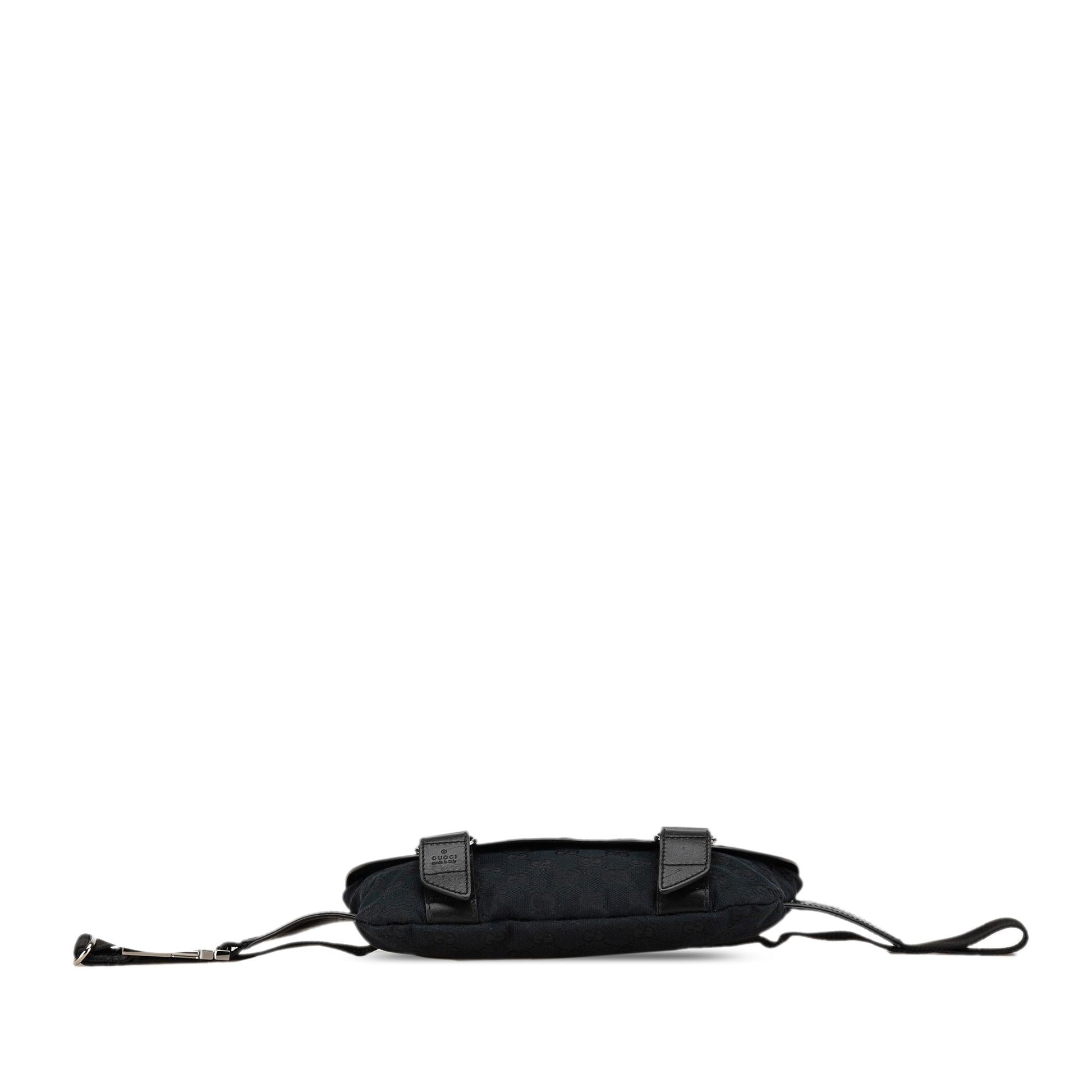 Gucci GG Belt Canvas Calf Black Accessory Bag 8