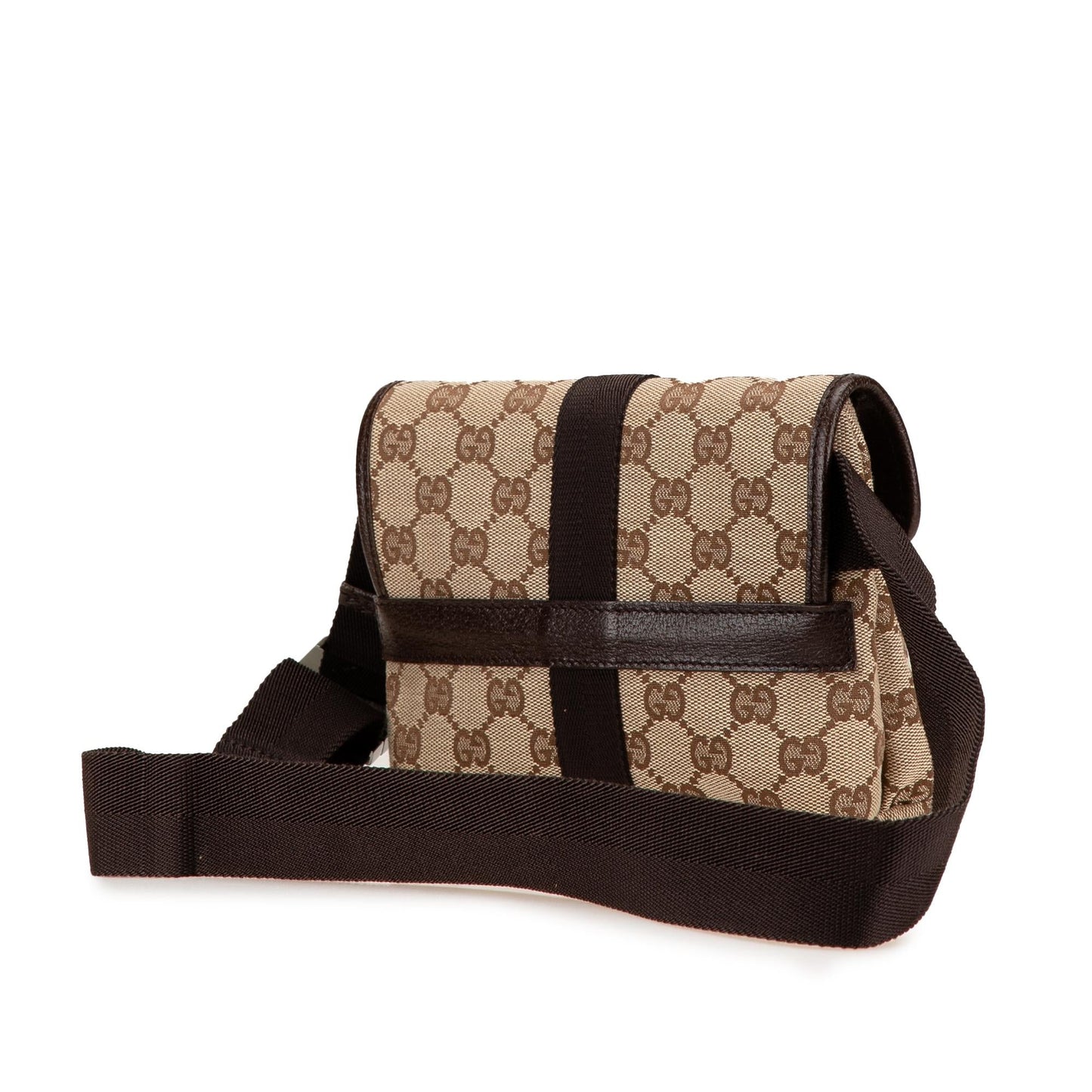 Gucci GG Belt Canvas Calf Brown Accessory Bag 10