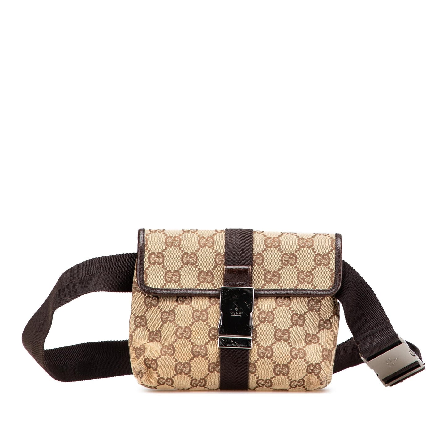 Gucci GG Belt Canvas Brown Accessory Bag 13