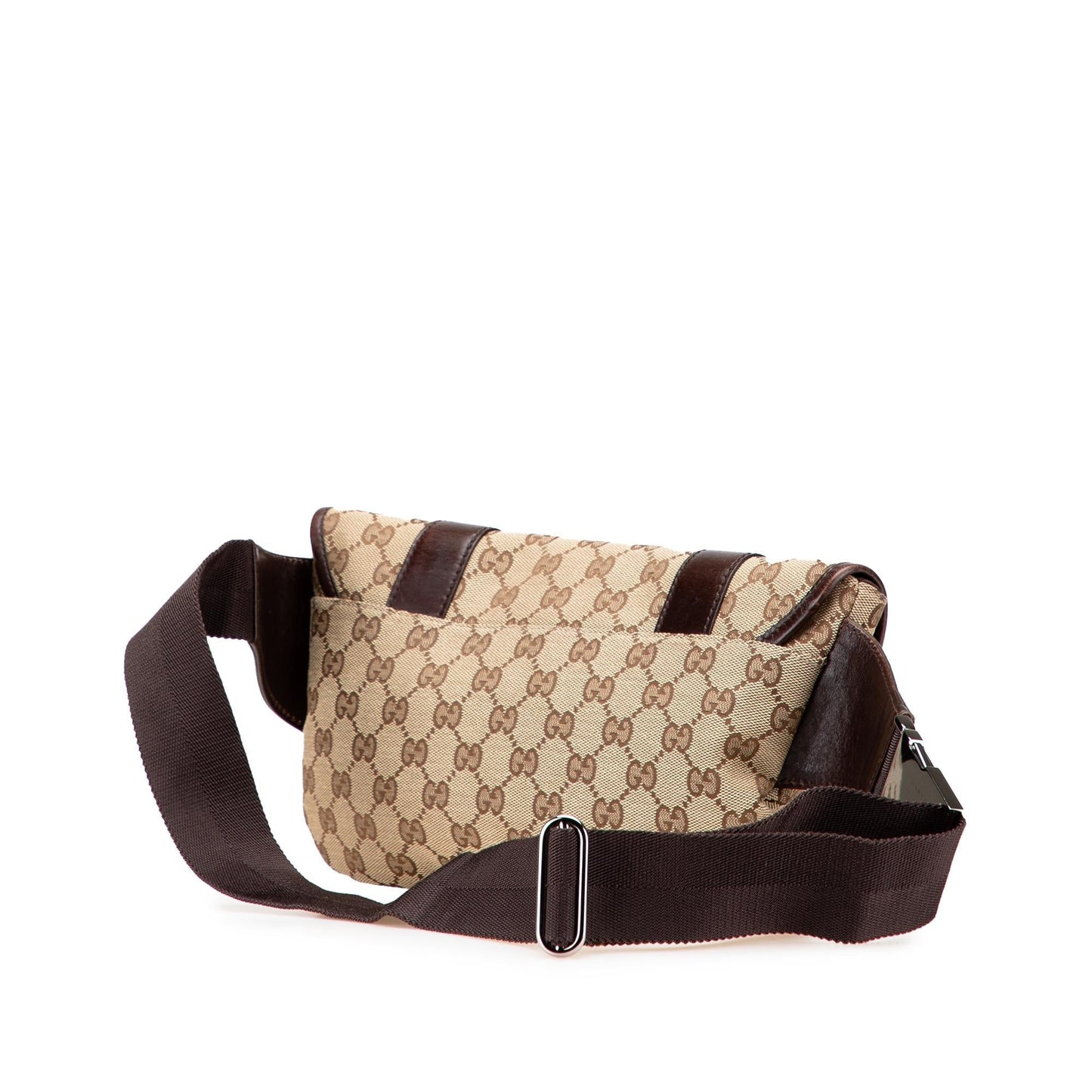 Gucci GG Belt Canvas Calf Brown Accessory Bag 17