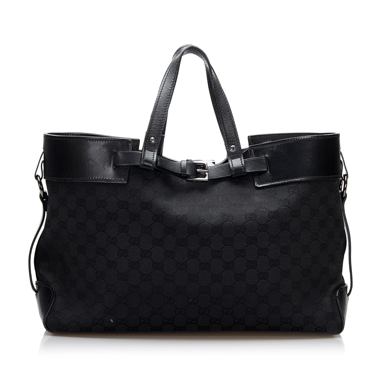 Gucci GG Belt SHG-7hmL1J Canvas Black Accessory