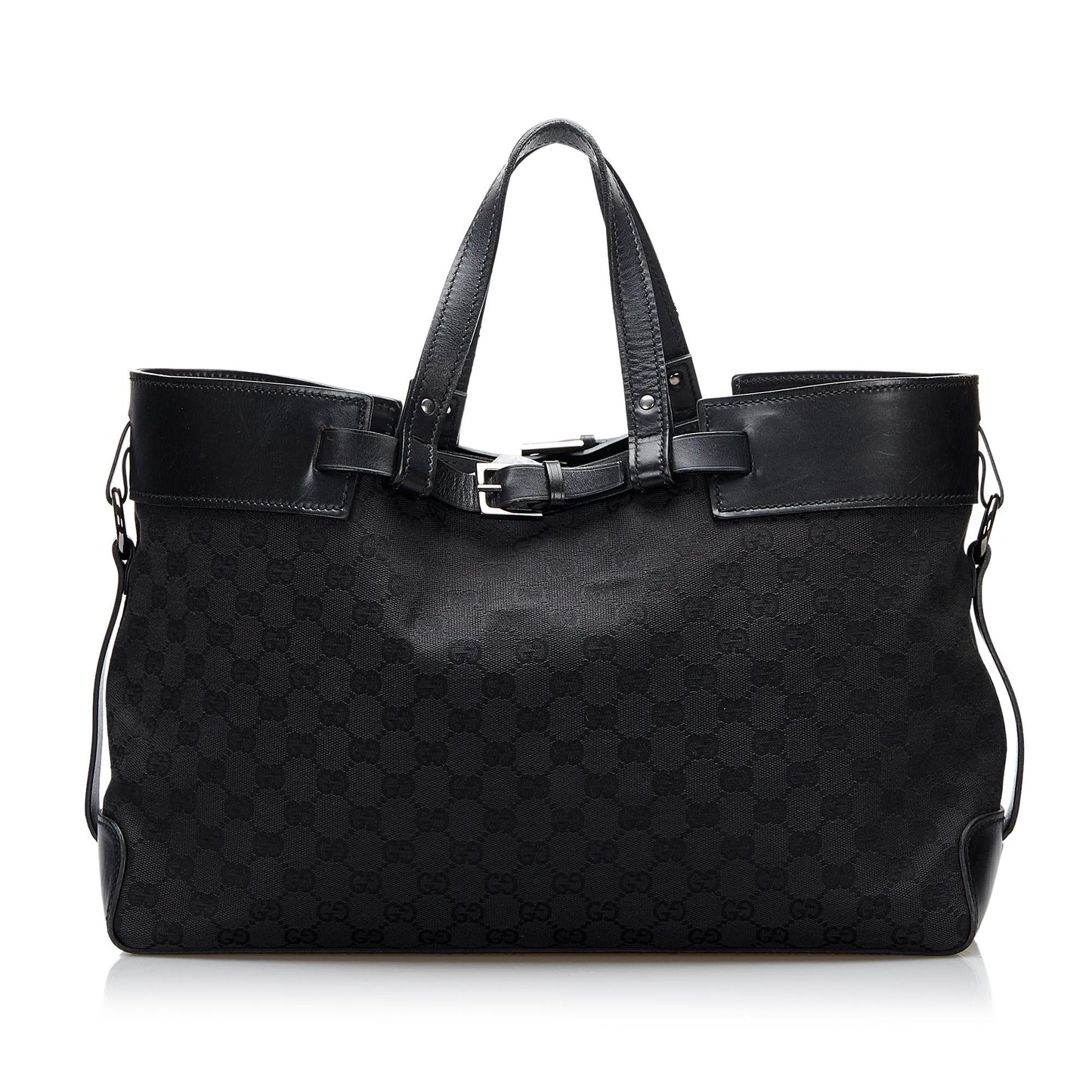 Gucci GG Belt SHG-7hmL1J Canvas Black Accessory