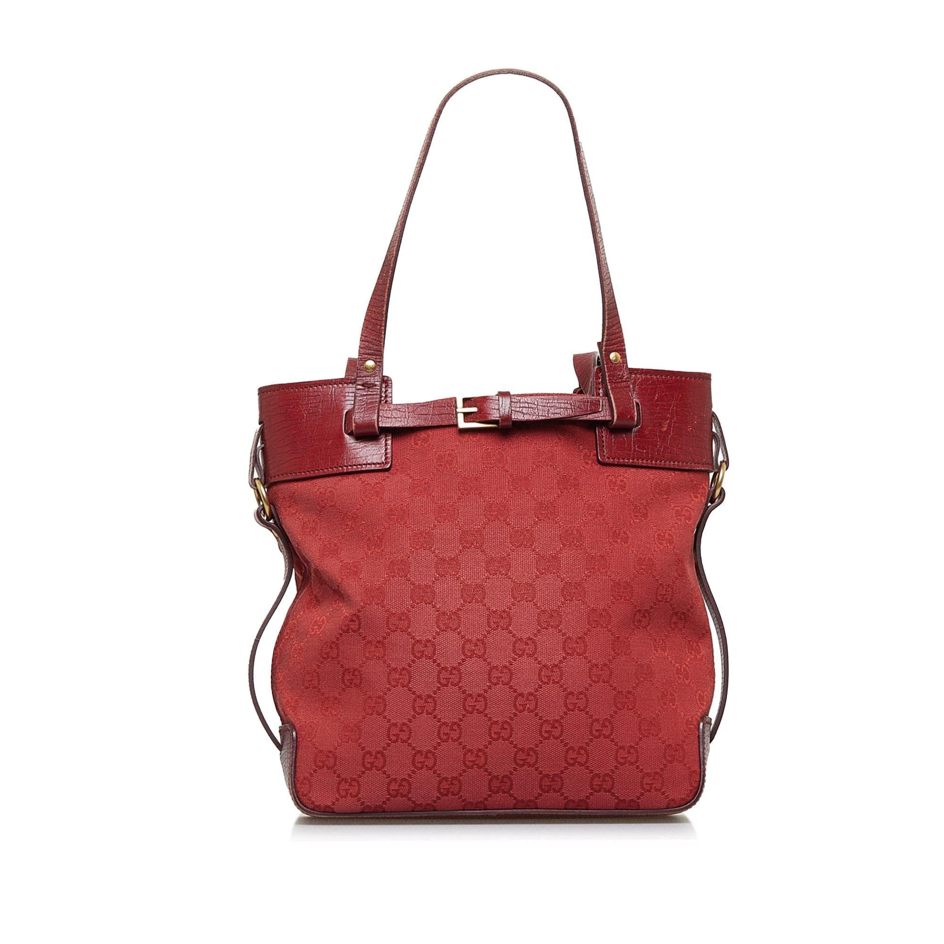 Gucci GG Belt SHG-RoMOGQ Canvas Red Accessory