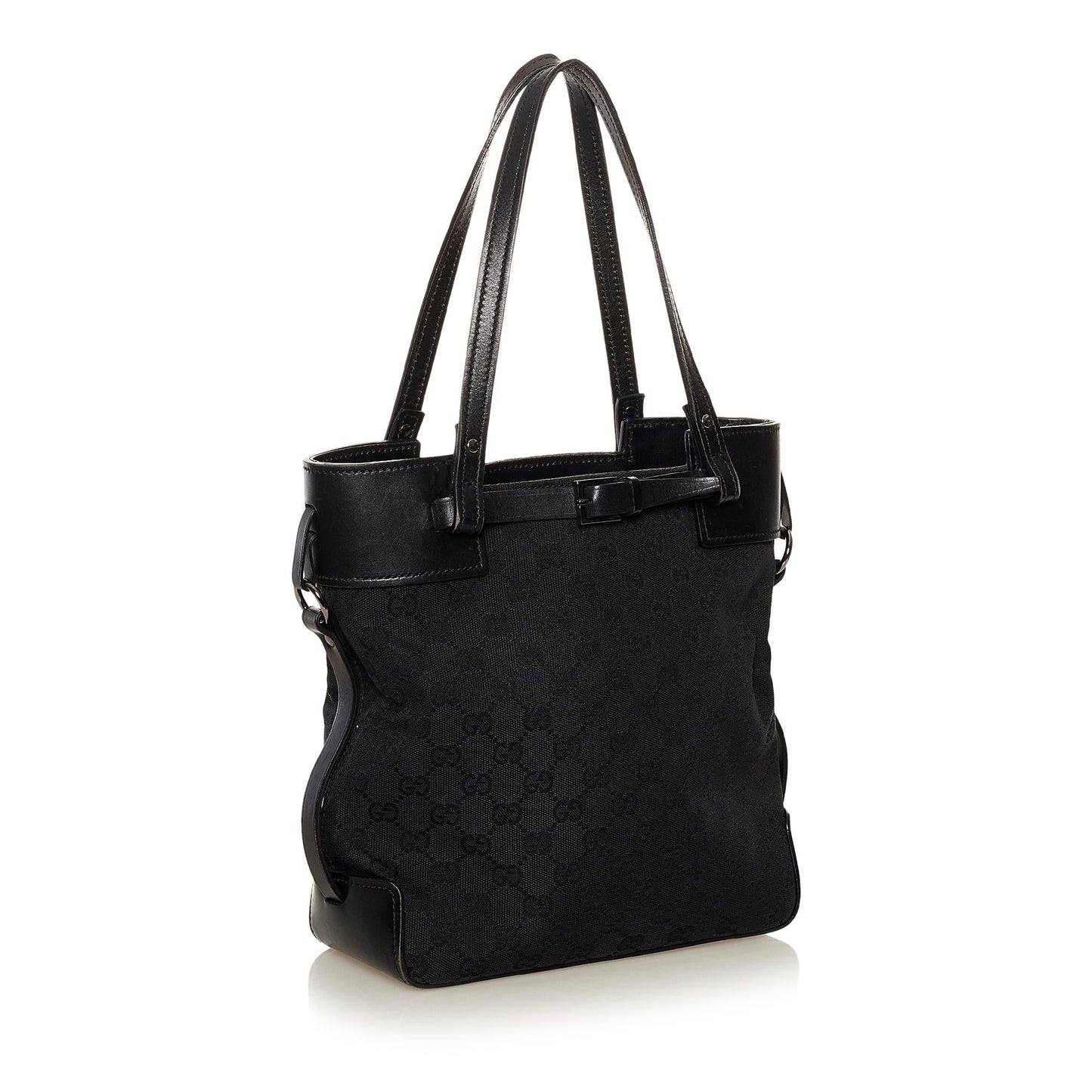 Gucci GG Belt SHG Canvas Black Accessory