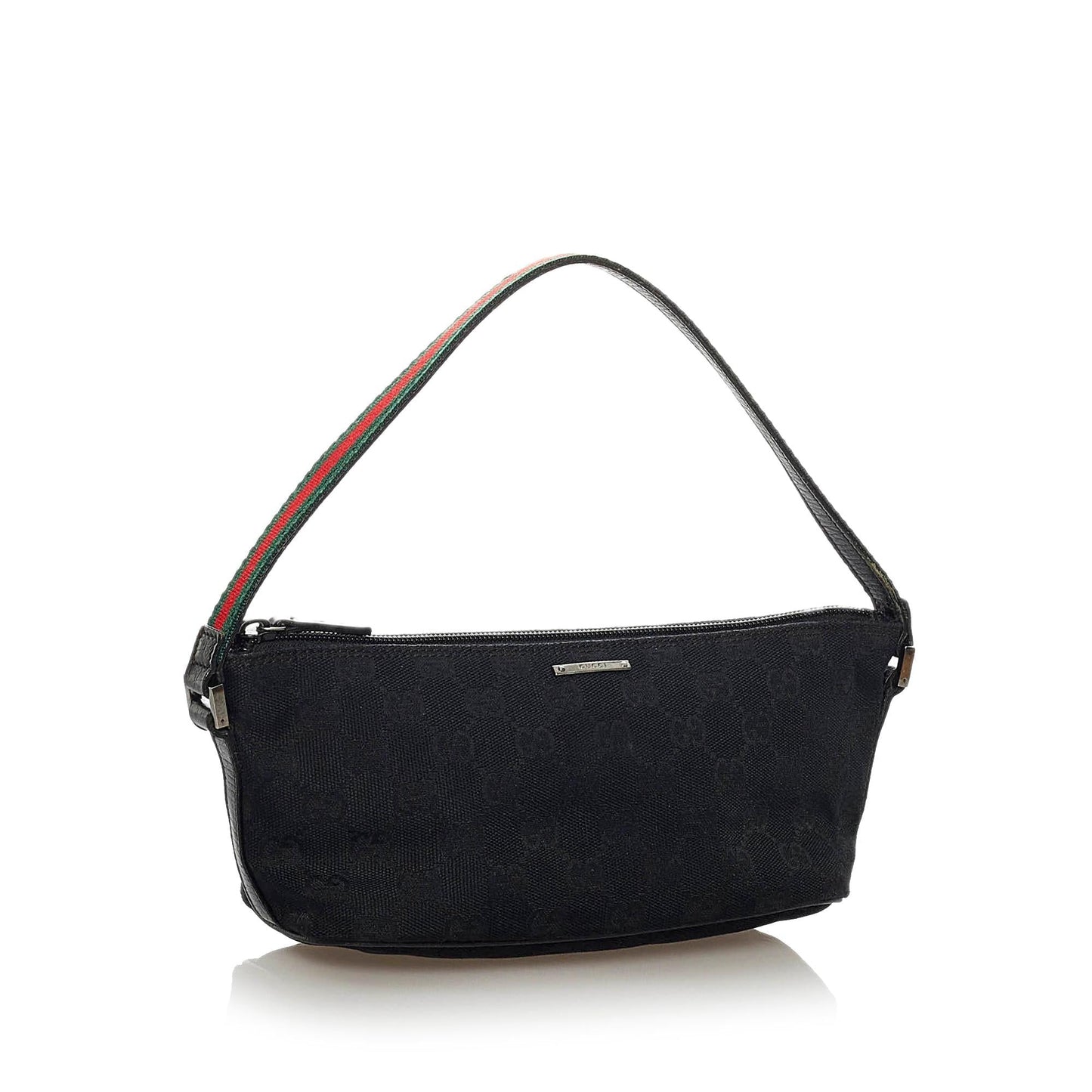 Gucci GG Boat Baguette SHG Canvas Black Handbag 9
