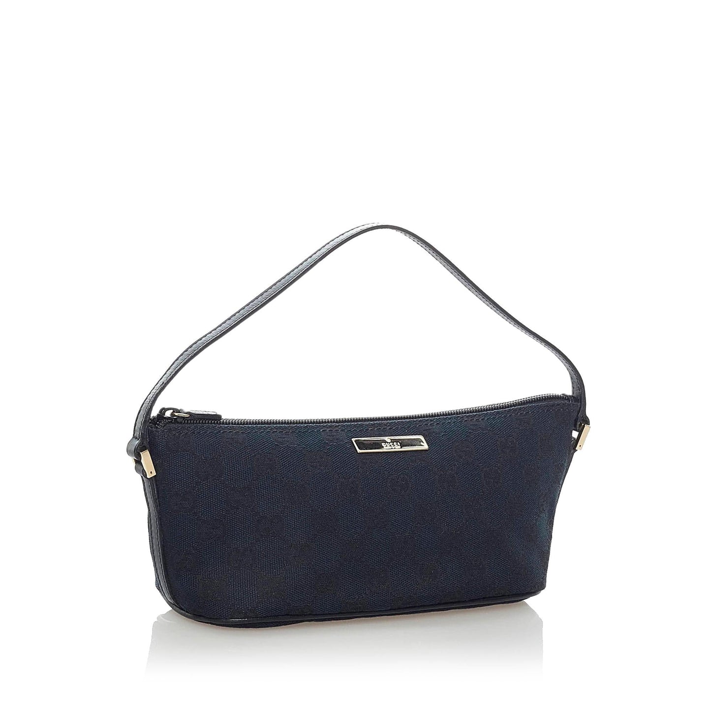 Gucci GG Boat Baguette SHG Canvas Calf Black Handbag 4