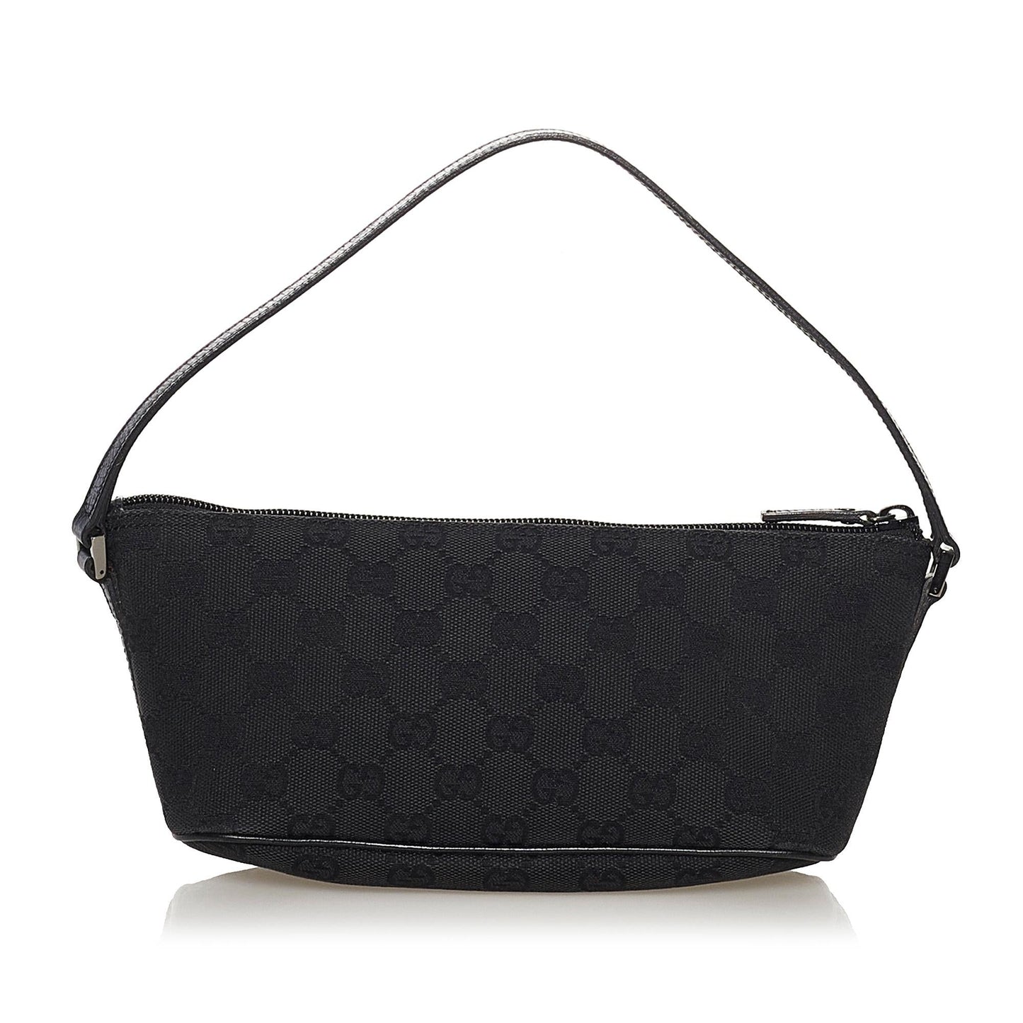 Gucci GG Boat Baguette SHG Canvas Black Handbag 16