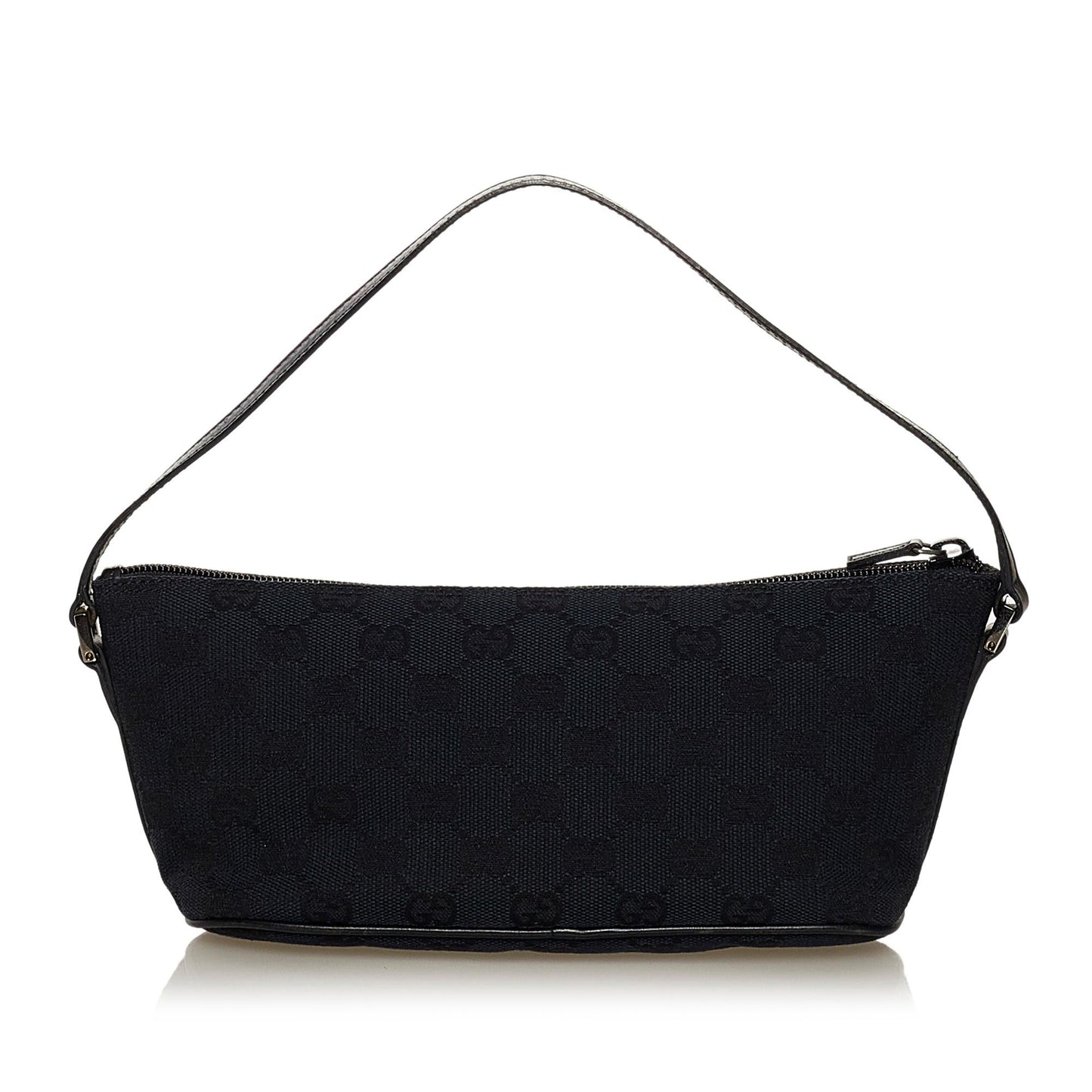 Gucci GG Boat Baguette SHG Canvas Black Handbag 5
