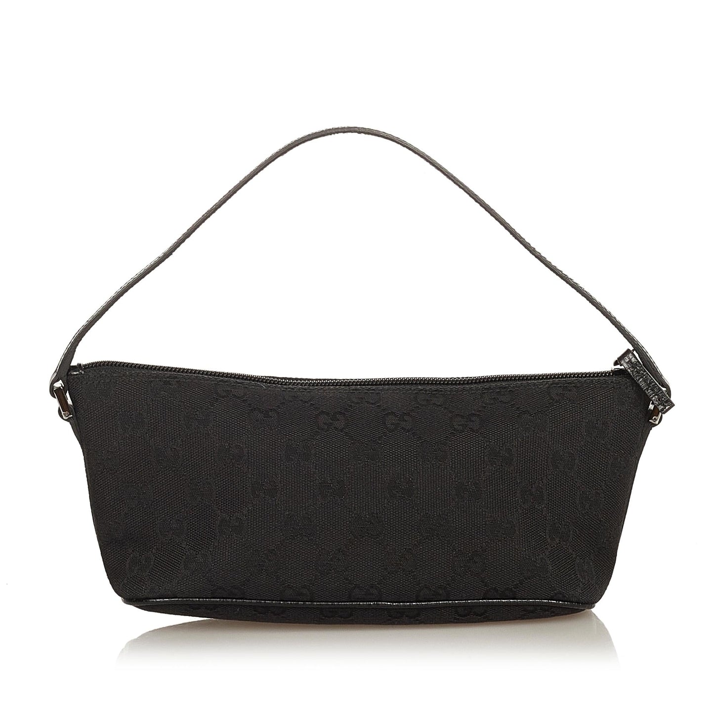 Gucci GG Boat Baguette SHG Canvas Black Handbag 7