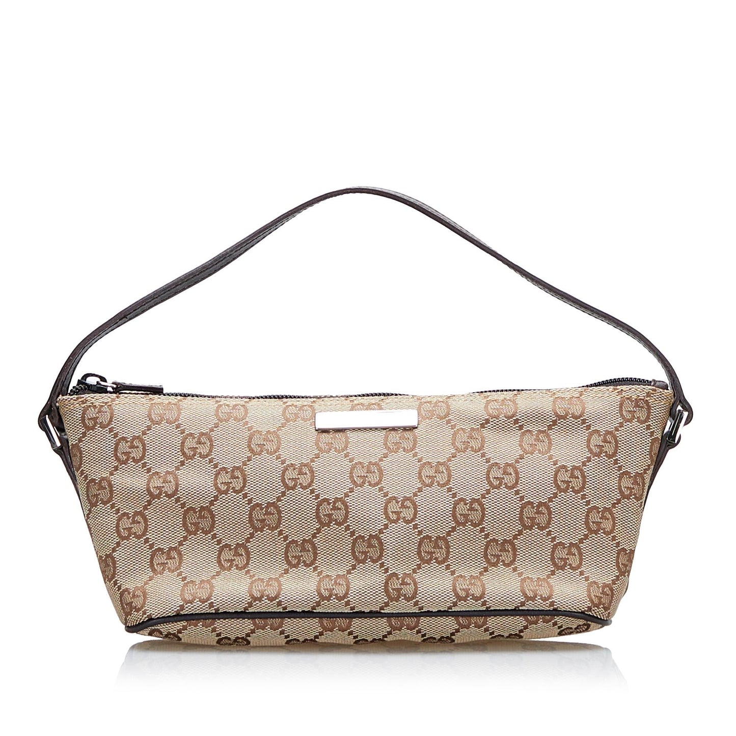 Gucci GG Boat SHG Canvas Brown Handbag 3