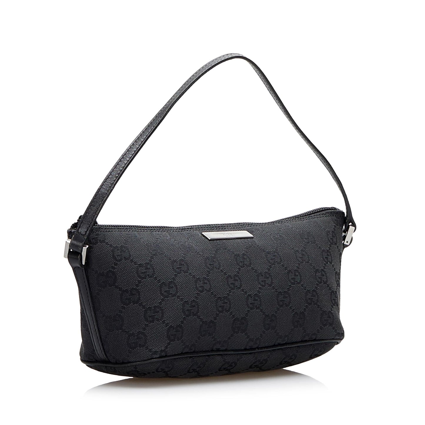 Gucci GG Boat SHG-WT5dDi Canvas Calf Black Handbag