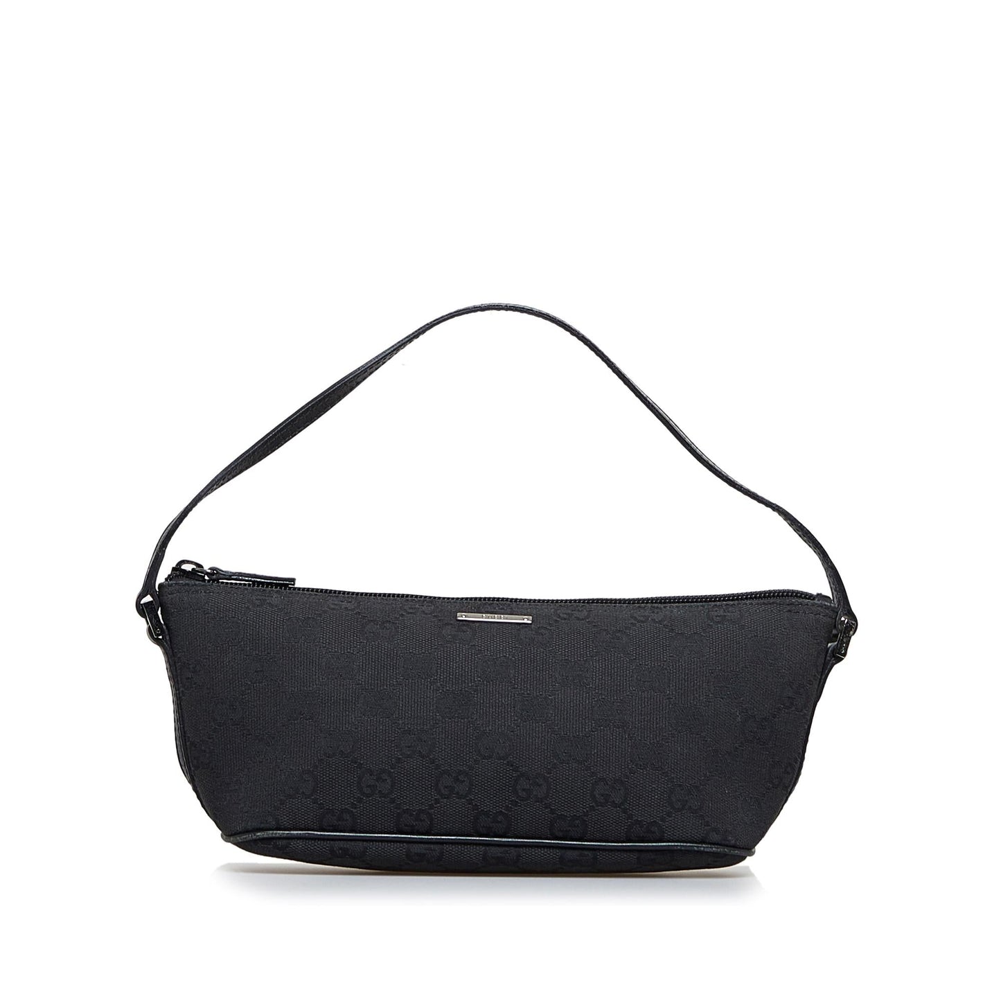 Gucci GG Boat SHG-fYG6OS Canvas Calf Black Handbag