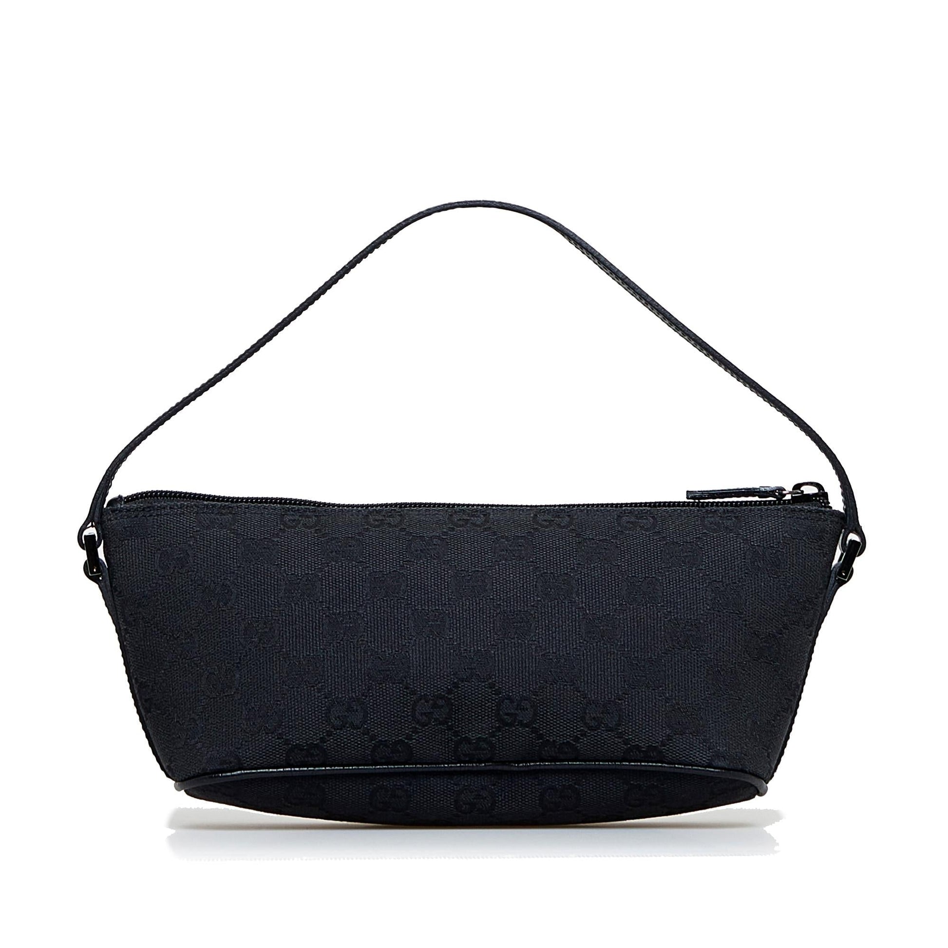 Gucci GG Boat SHG-bcMwuf Canvas Black Handbag