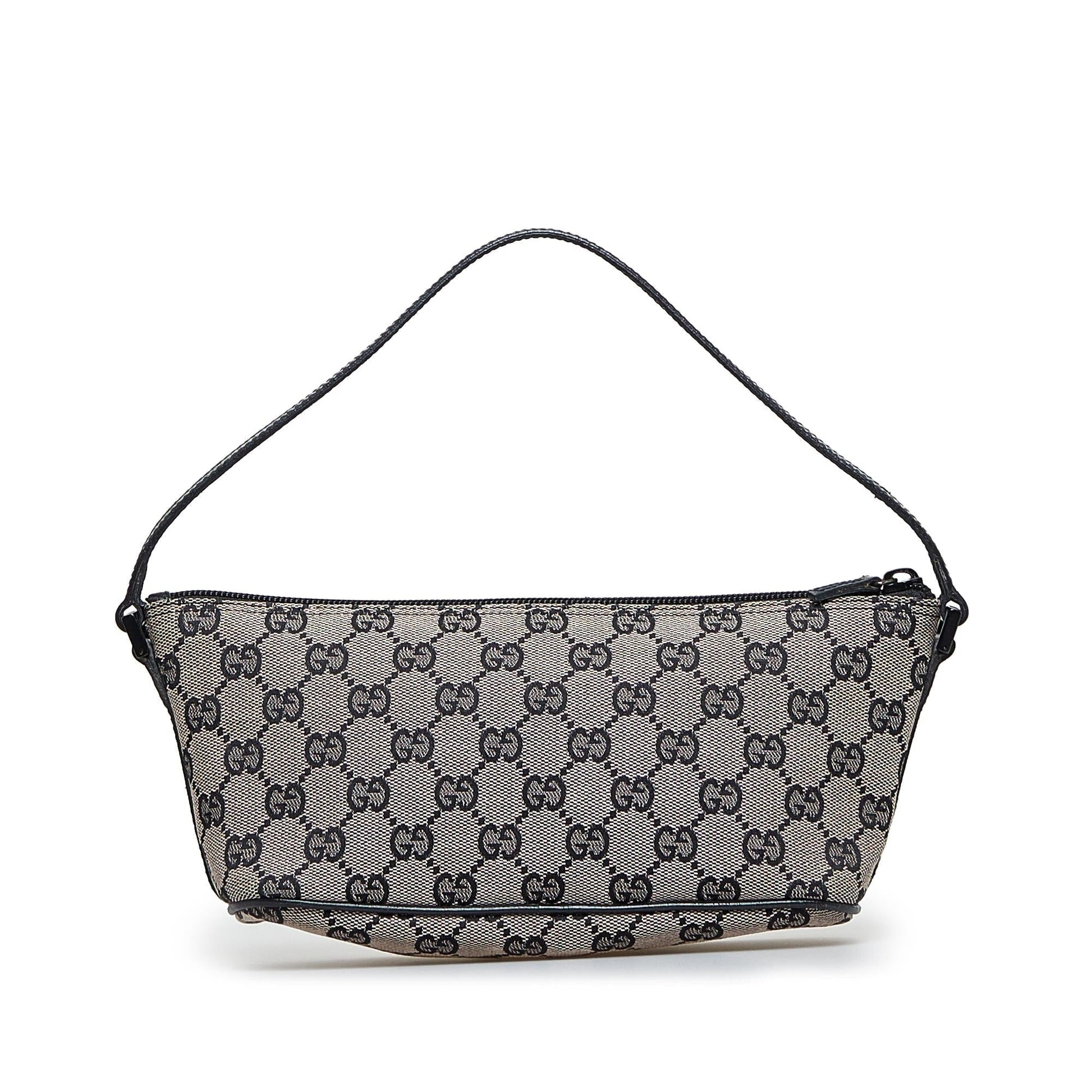 Gucci GG Boat SHG-OhgQOp Canvas Grey Handbag