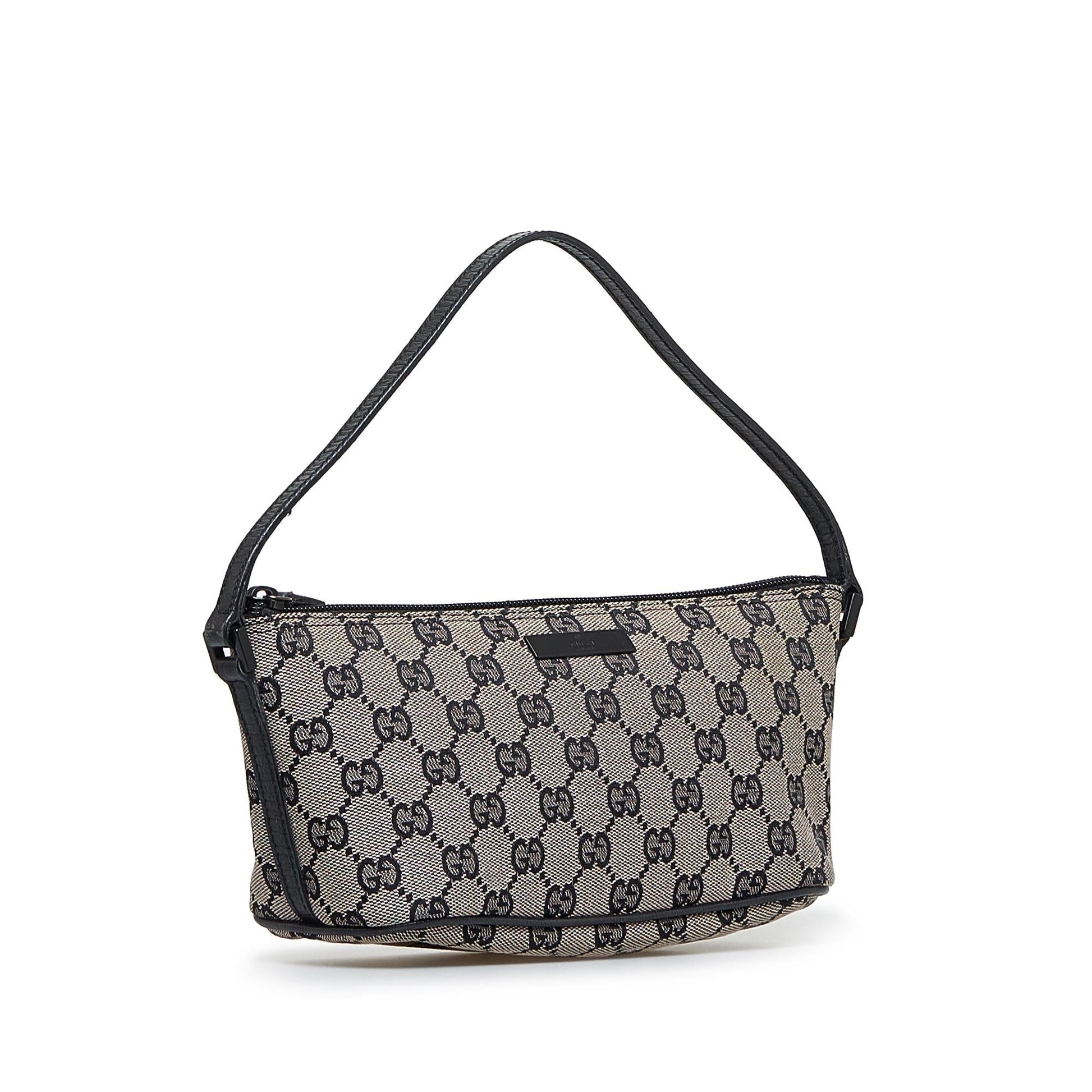 Gucci GG Boat SHG-OhgQOp Canvas Grey Handbag