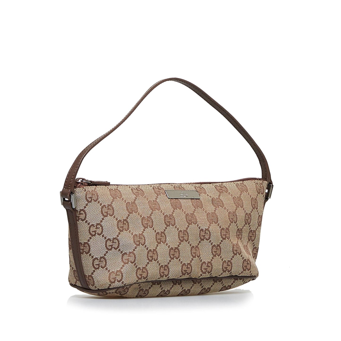 Gucci GG Boat SHG-VYfCJz Canvas Brown Handbag